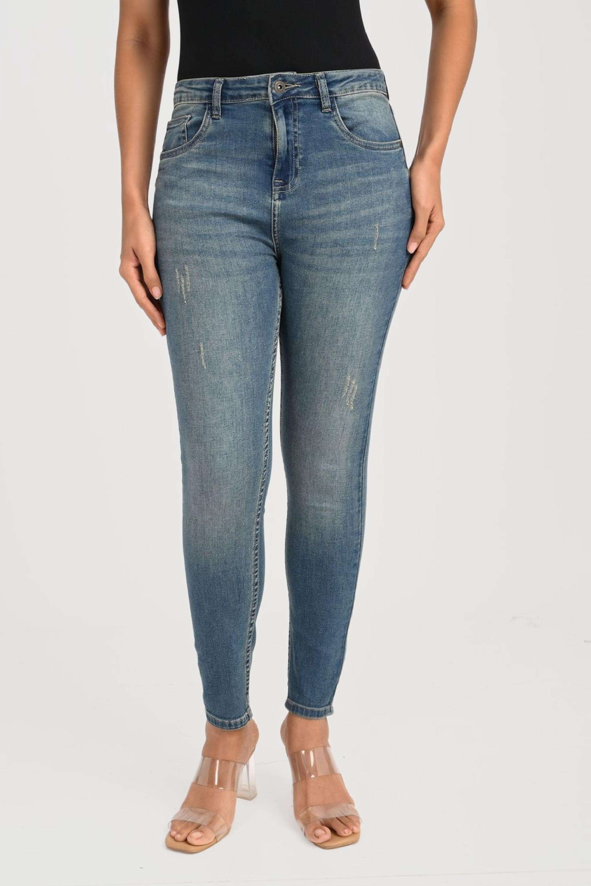 Blended-Fabric-Regular-Fit-Women-Jeans
