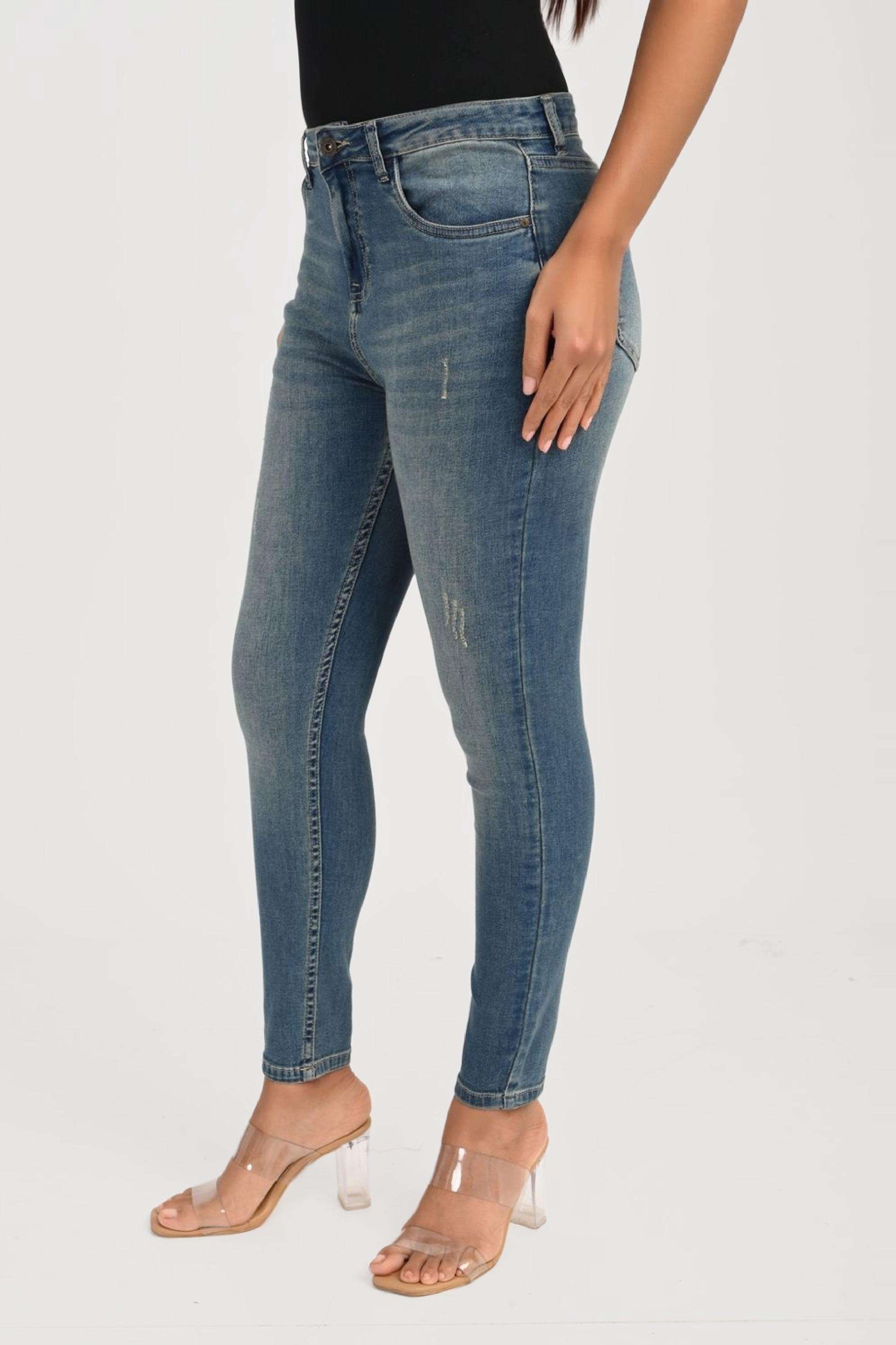 Blended-Fabric-Regular-Fit-Women-Jeans
