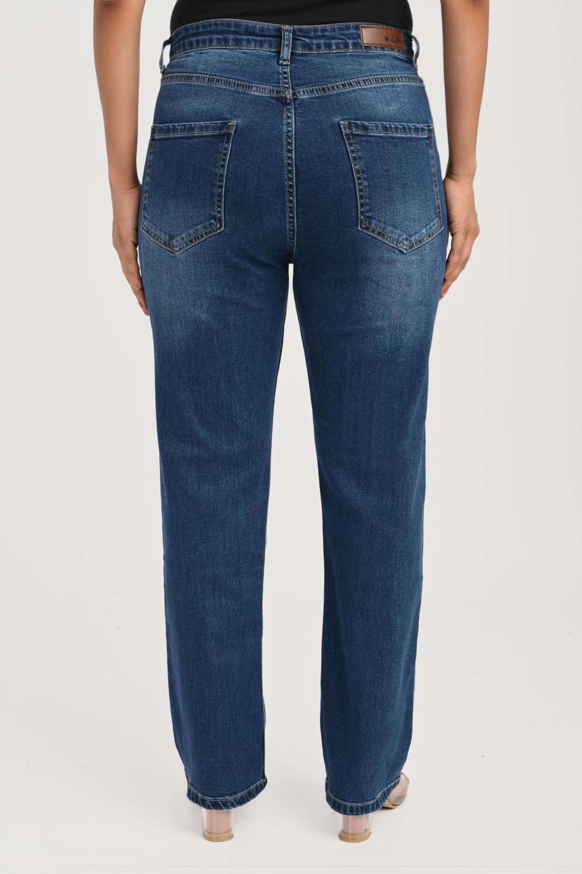 Blended-Fabric-Regular-Fit-Women-Jeans
