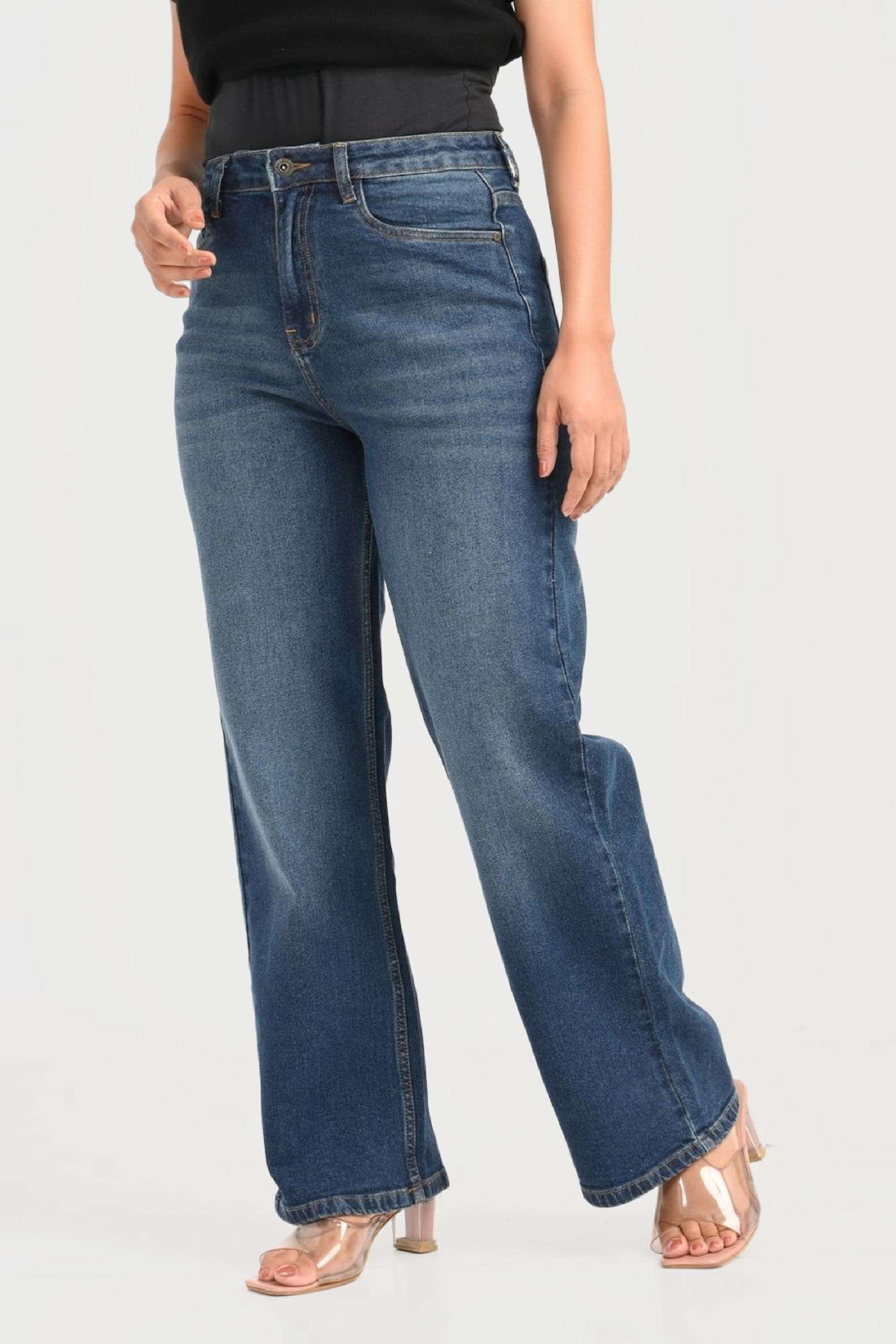Solid-Blended-Fabric-Women-s-Jeans