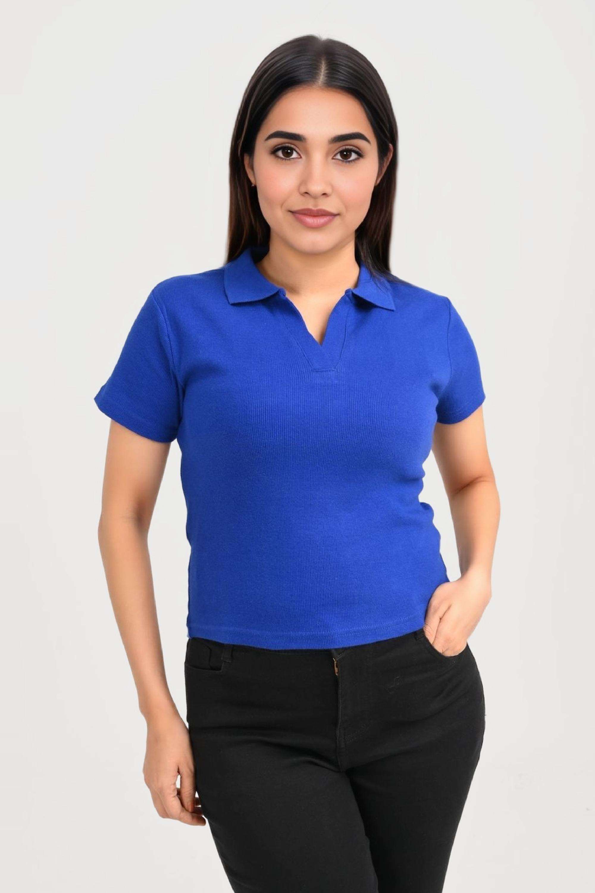 Blended-Fabric-Regular-Fit-Women-T-Shirt