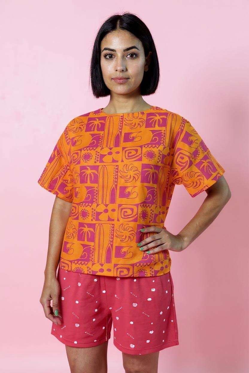 Blended-Fabric-Regular-Fit-Women-T-Shirt