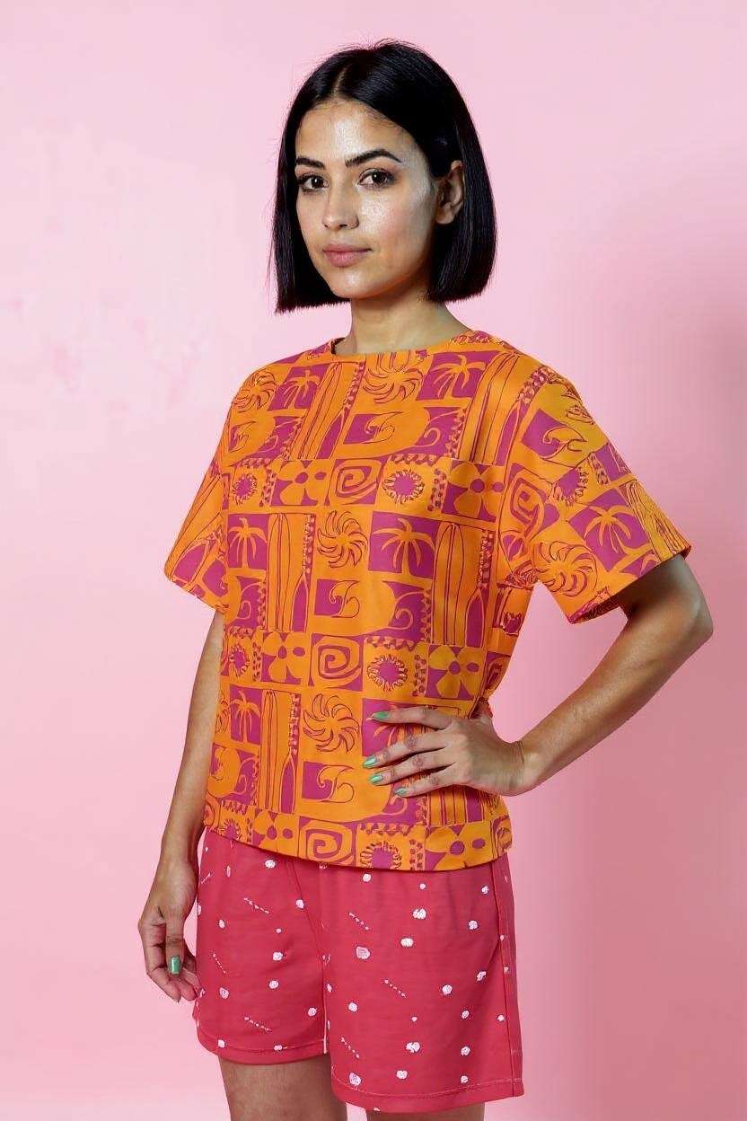Blended-Fabric-Regular-Fit-Women-T-Shirt