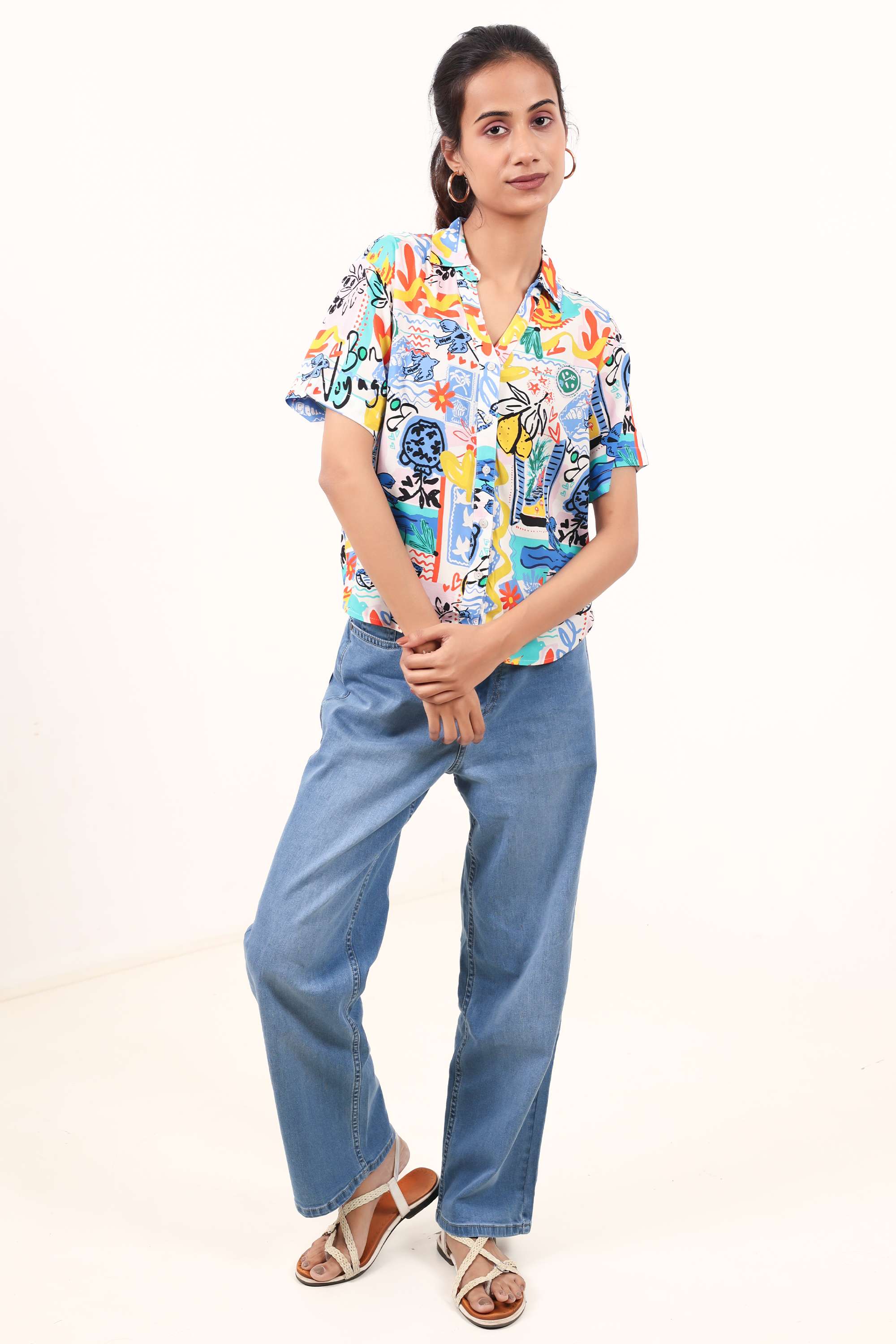 Blended-Fabric-Regular-Fit-Women-Shirt
