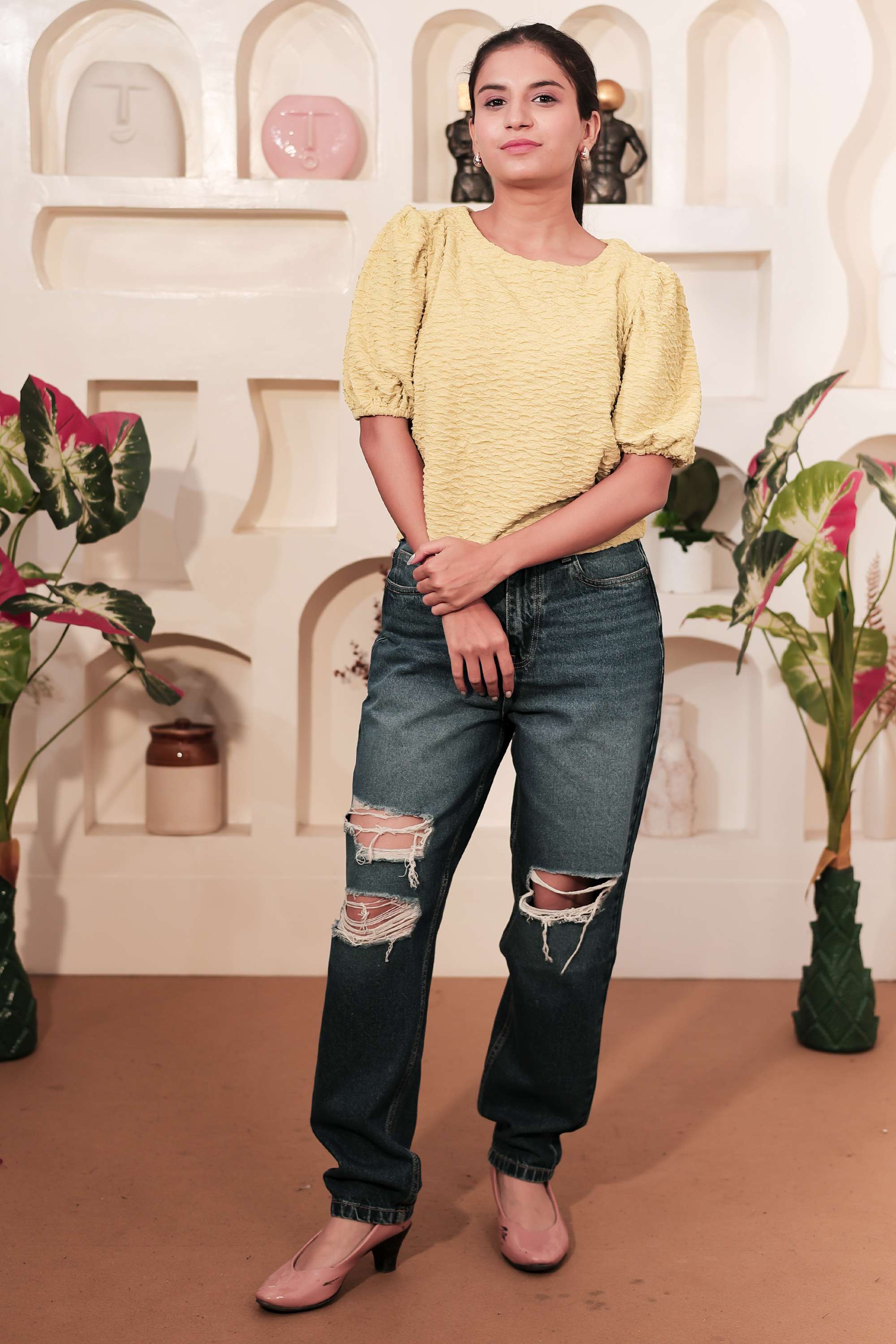 Blended-Fabric-Regular-Fit-Women-Top