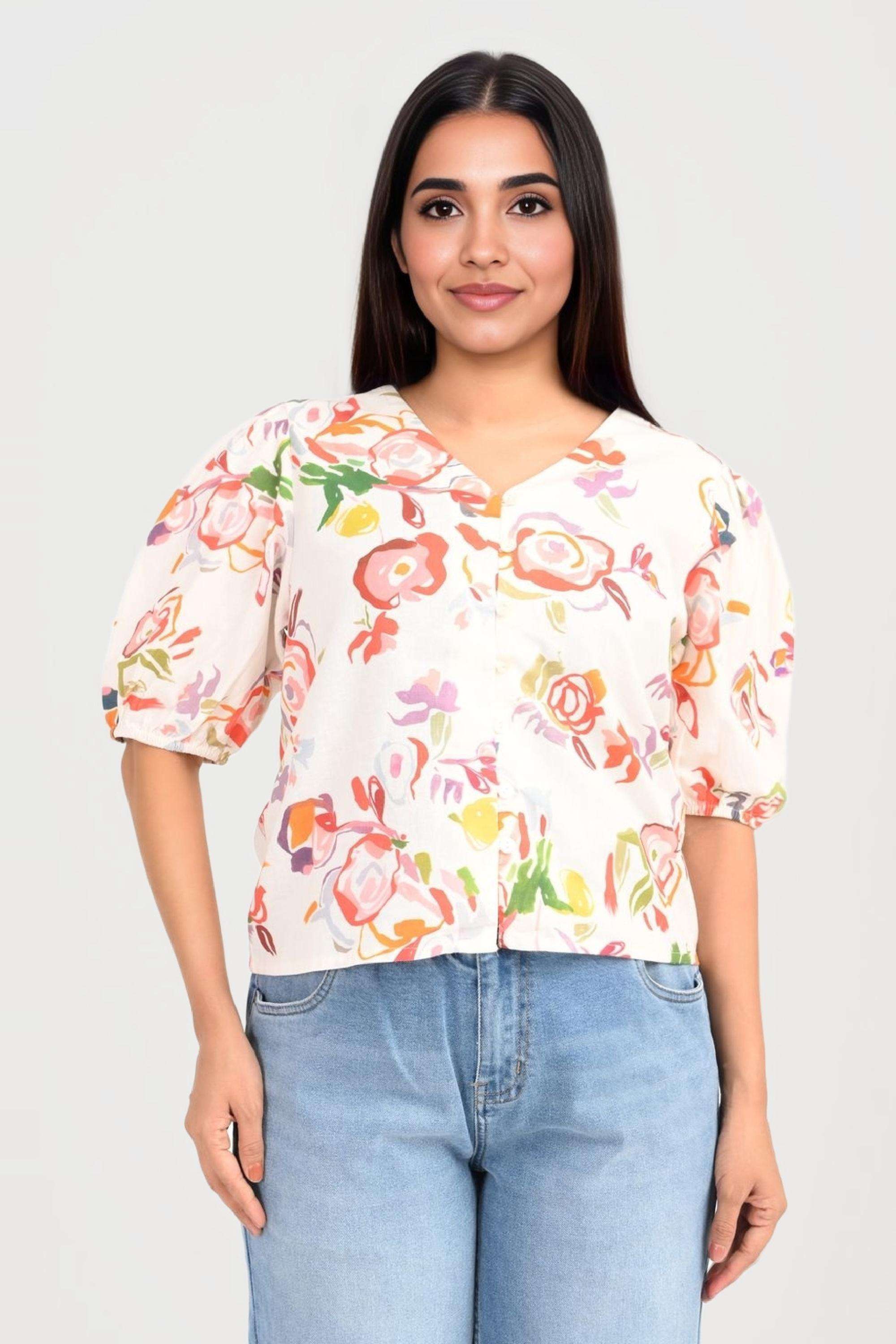 Blended-Fabric-Regular-Fit-Women-Top