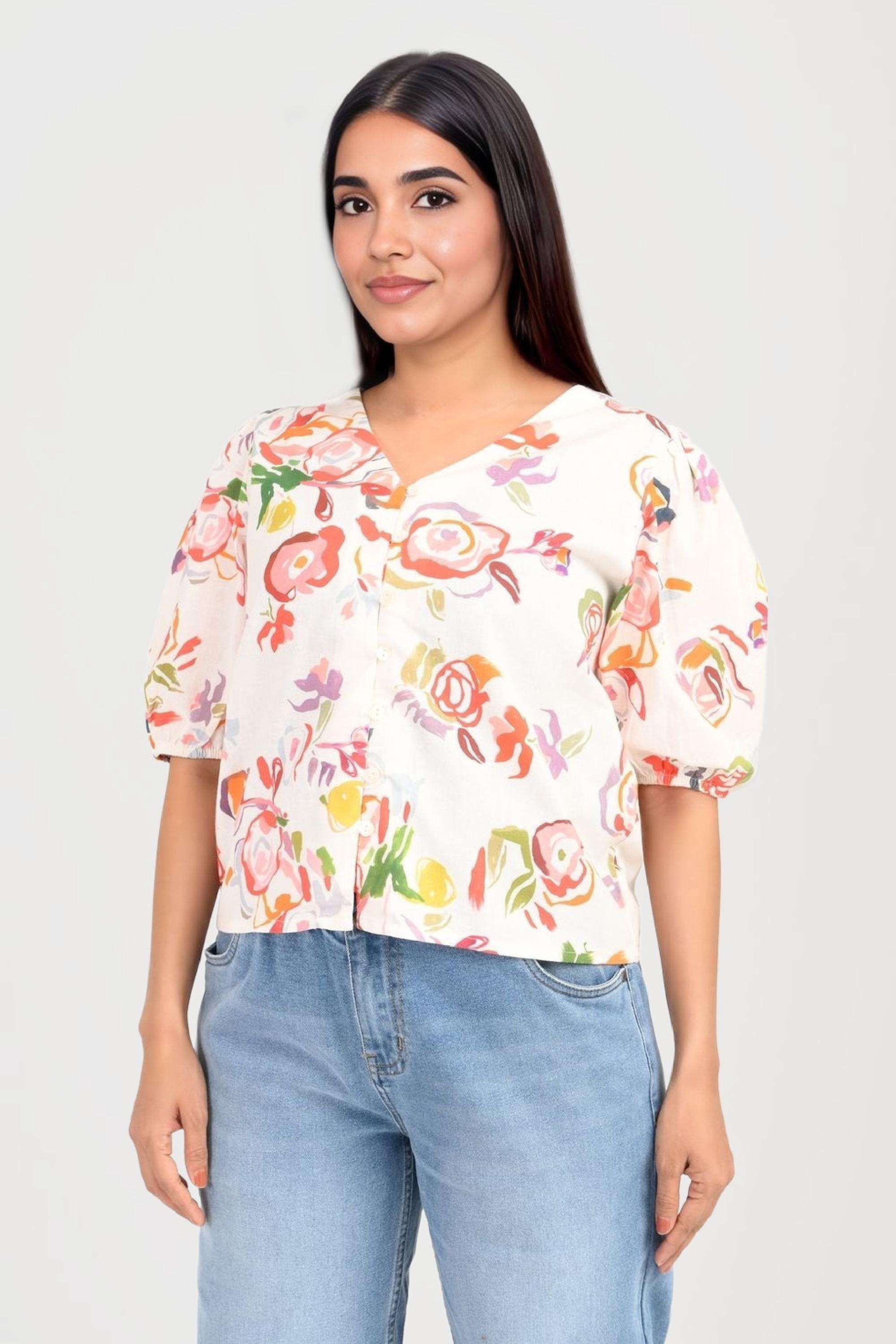 Blended-Fabric-Regular-Fit-Women-Top