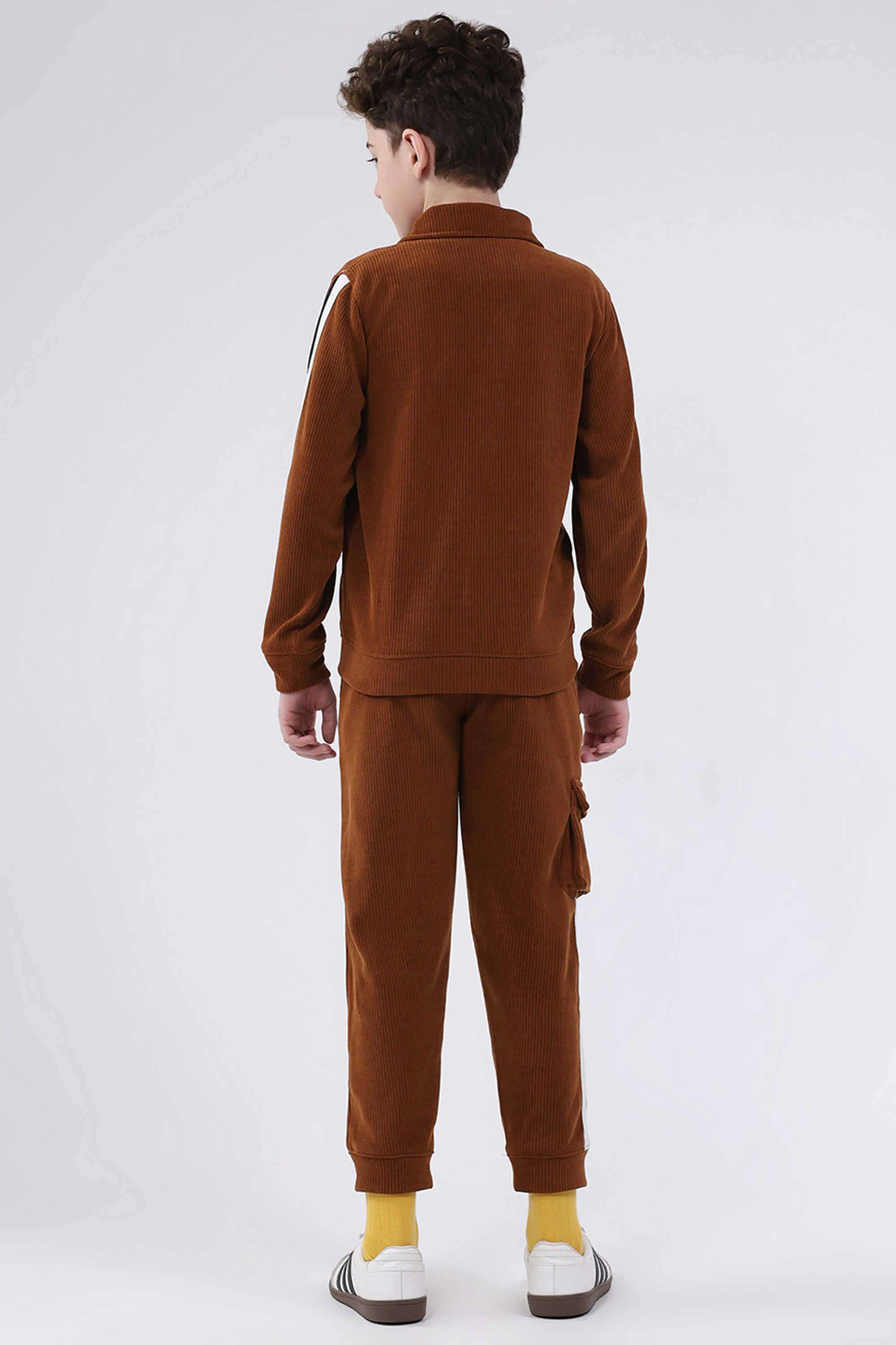 Printed-Blended-Fabric-Full-Length-Boys-Clothing-Set