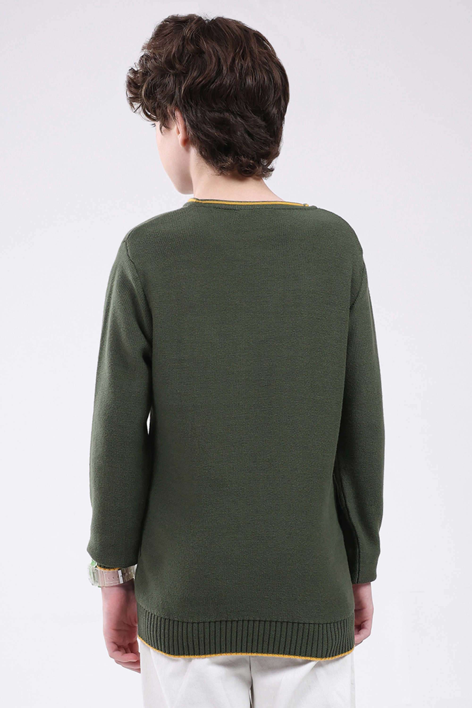 Solid-Cotton-Round-Neck-Boys-Pullover