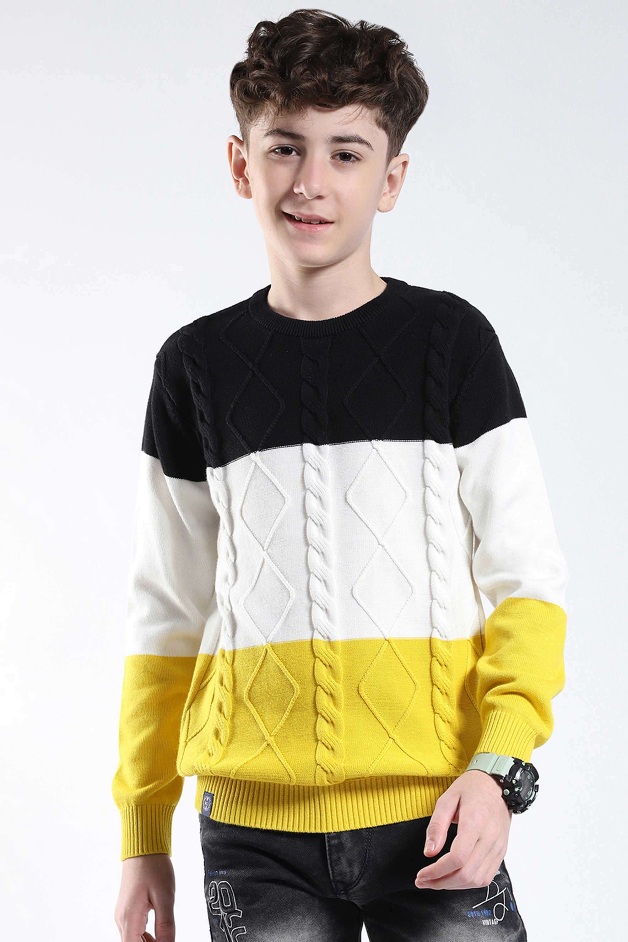 Stripes-Cotton-Round-Neck-Boys-Pullover
