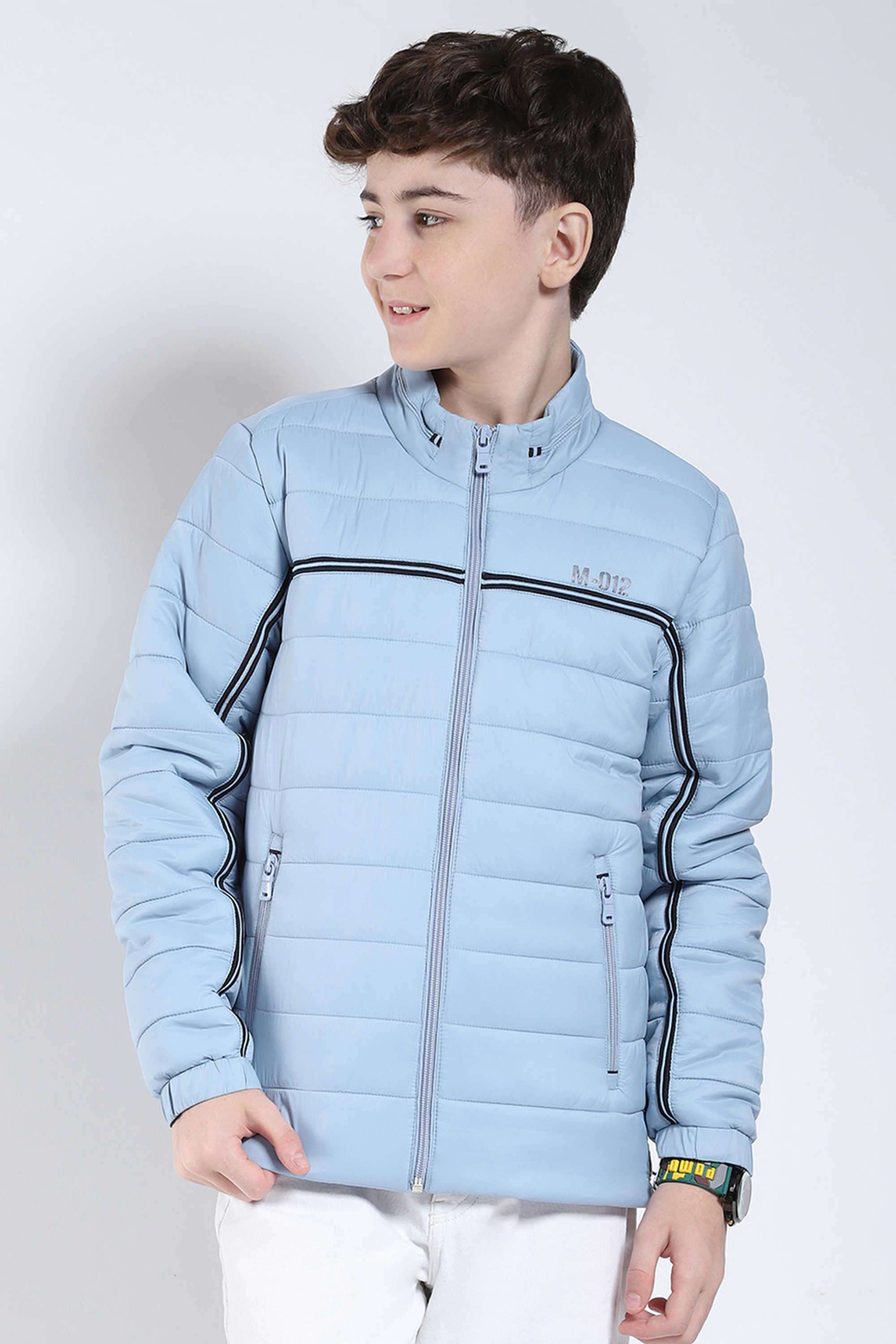 Solid-Blended-Fabric-Collared-Boys-Jacket