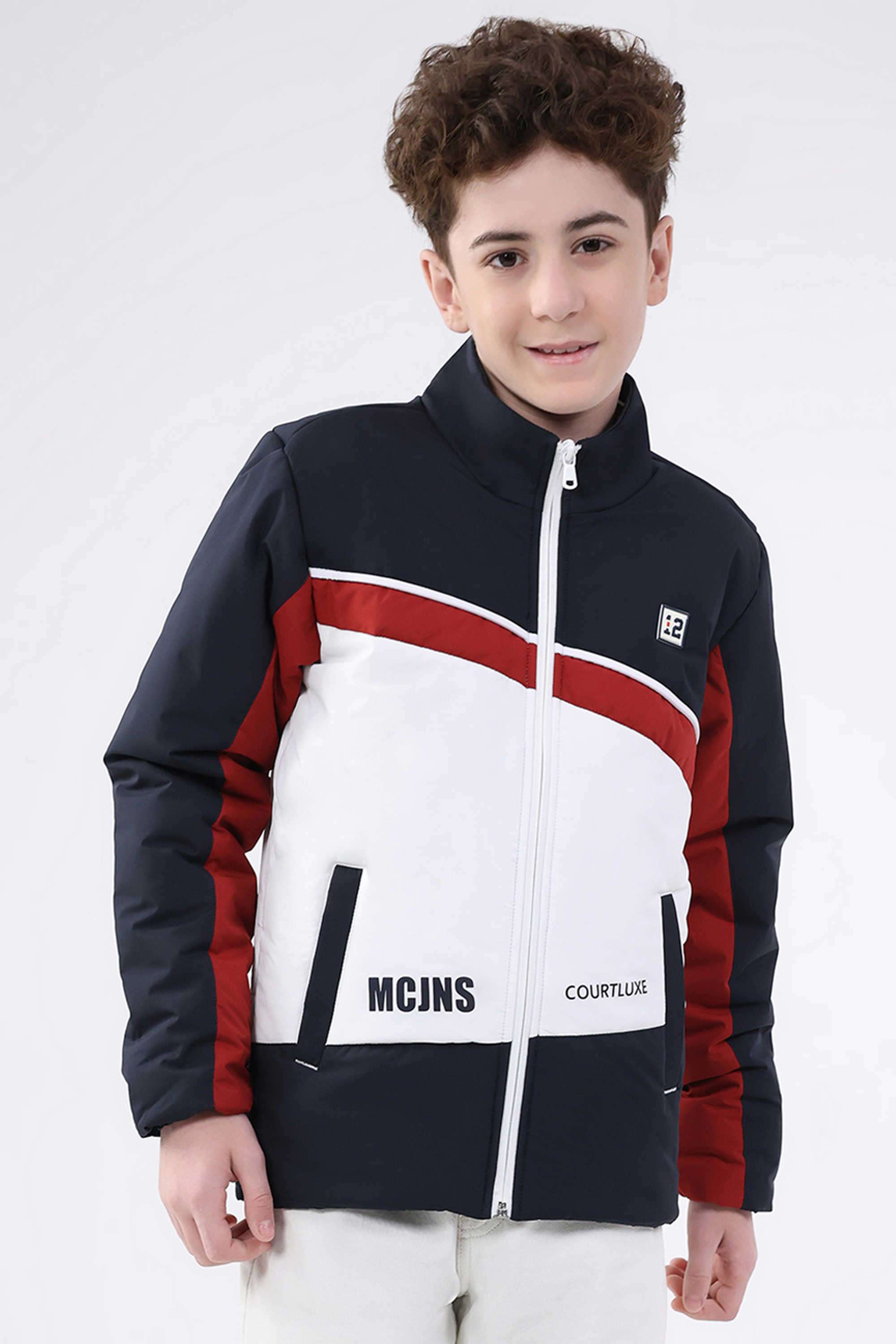 Printed-Blended-Fabric-Collared-Boys-Jacket