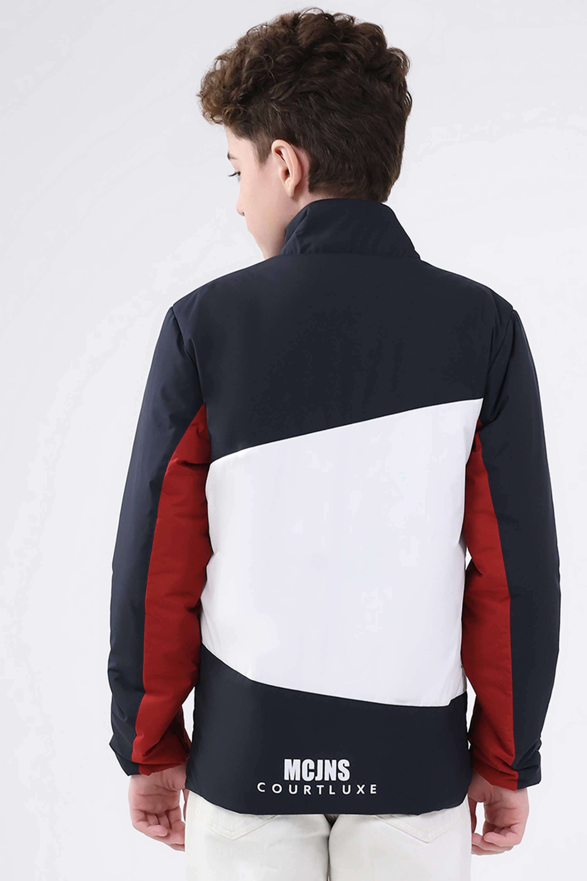 Printed-Blended-Fabric-Collared-Boys-Jacket