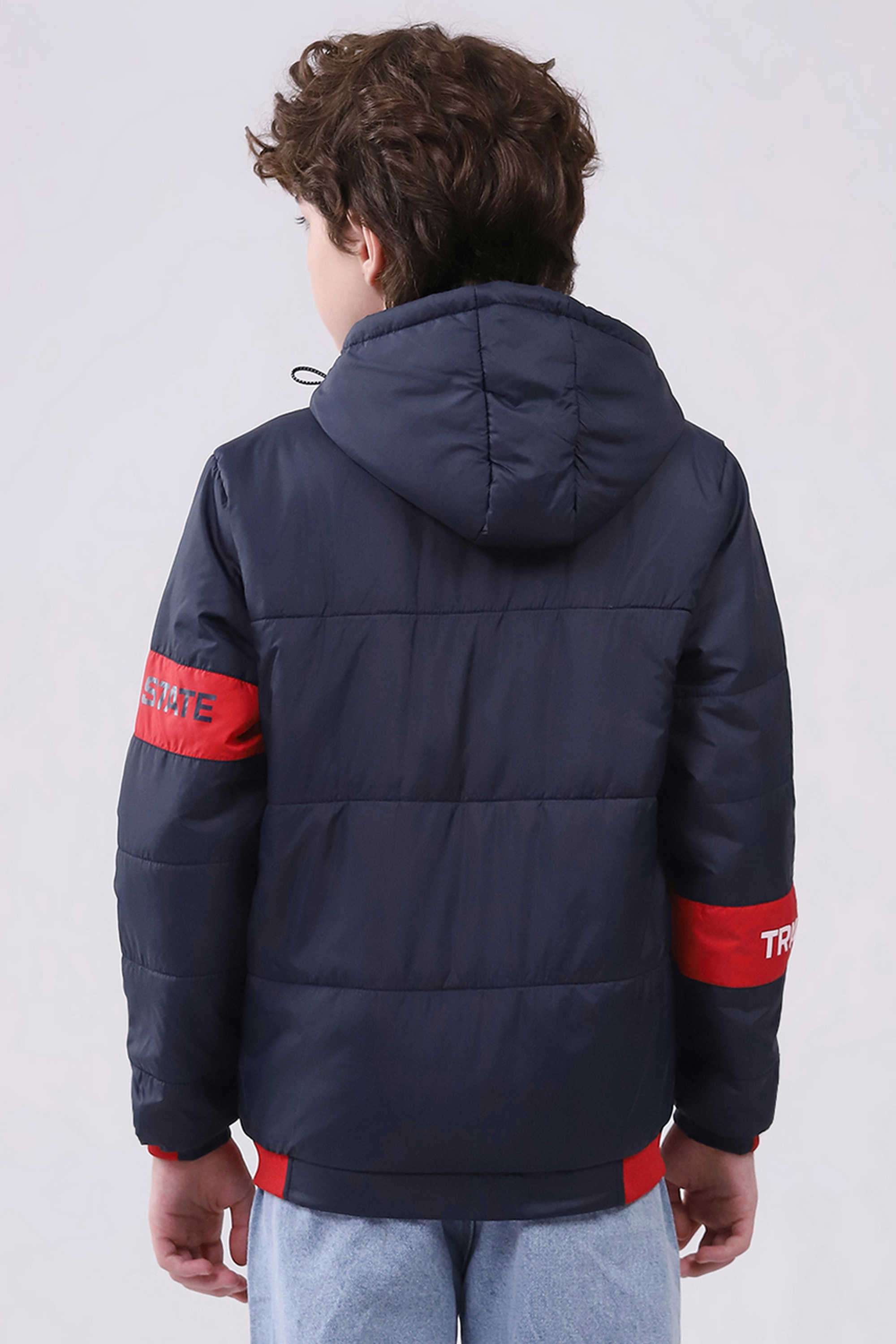 Printed-Blended-Fabric-Hooded-Boys-Jacket
