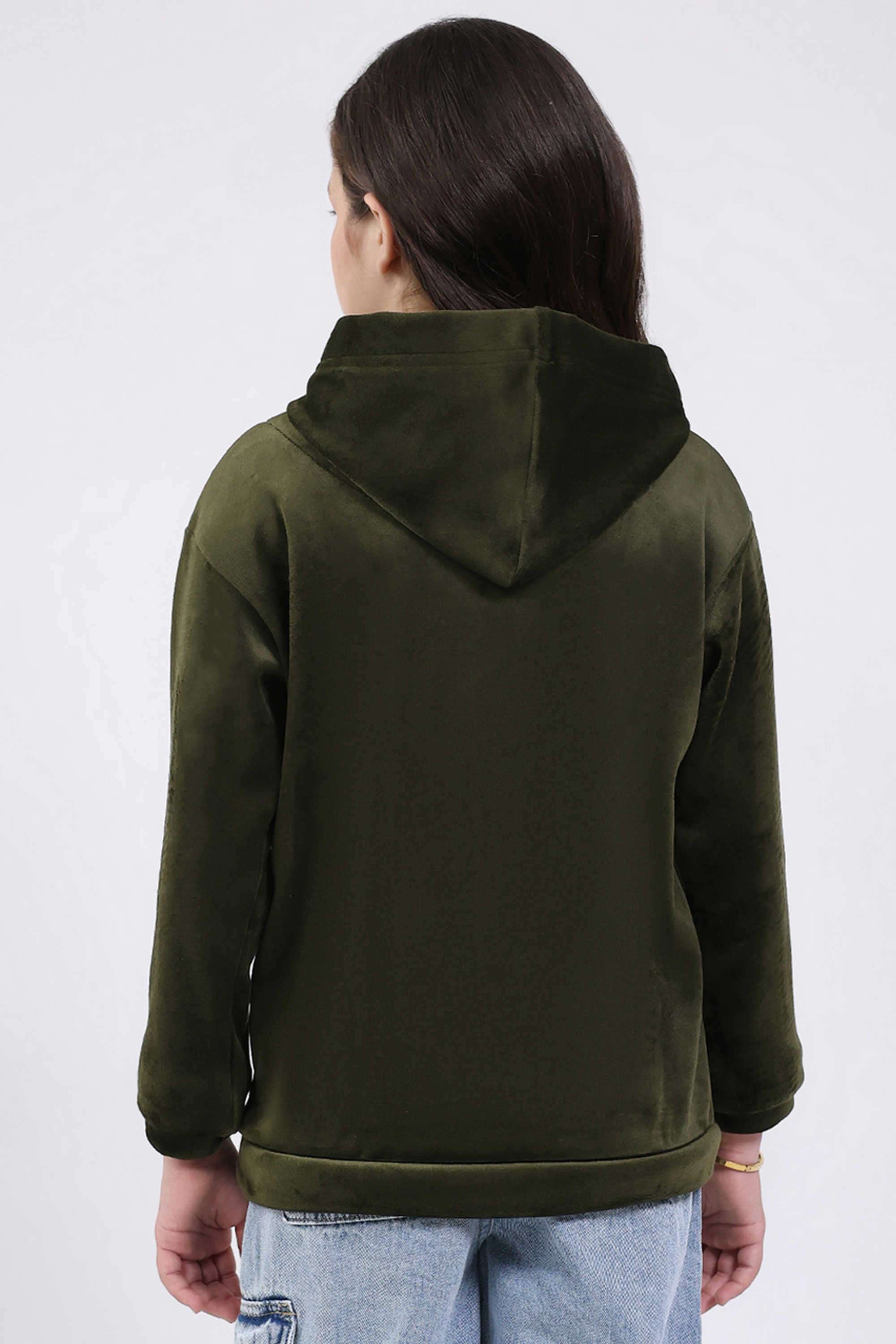 Embroidered-Blended-Fabric-Hooded-Girls-Sweatshirt