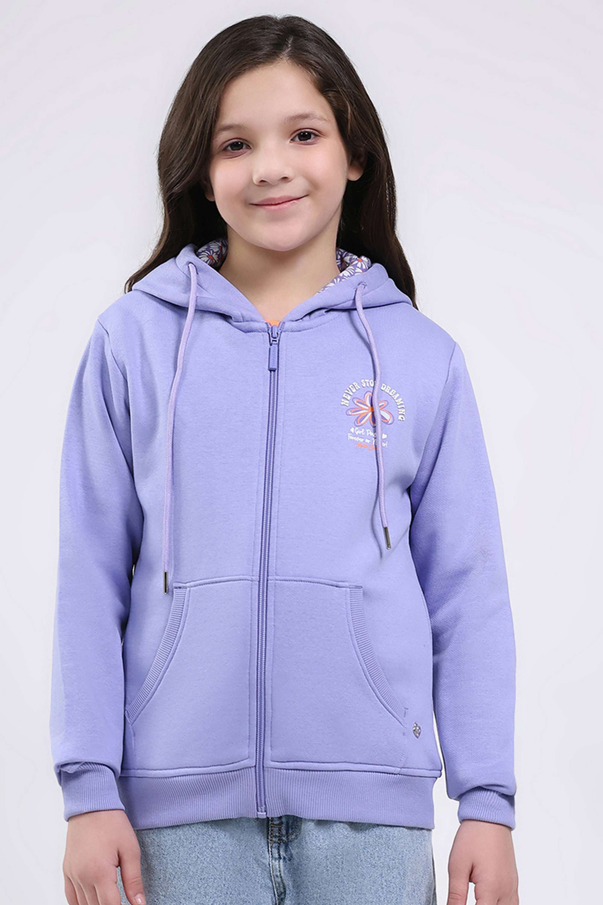 Printed-Cotton-Blend-Hooded-Girls-Sweatshirt