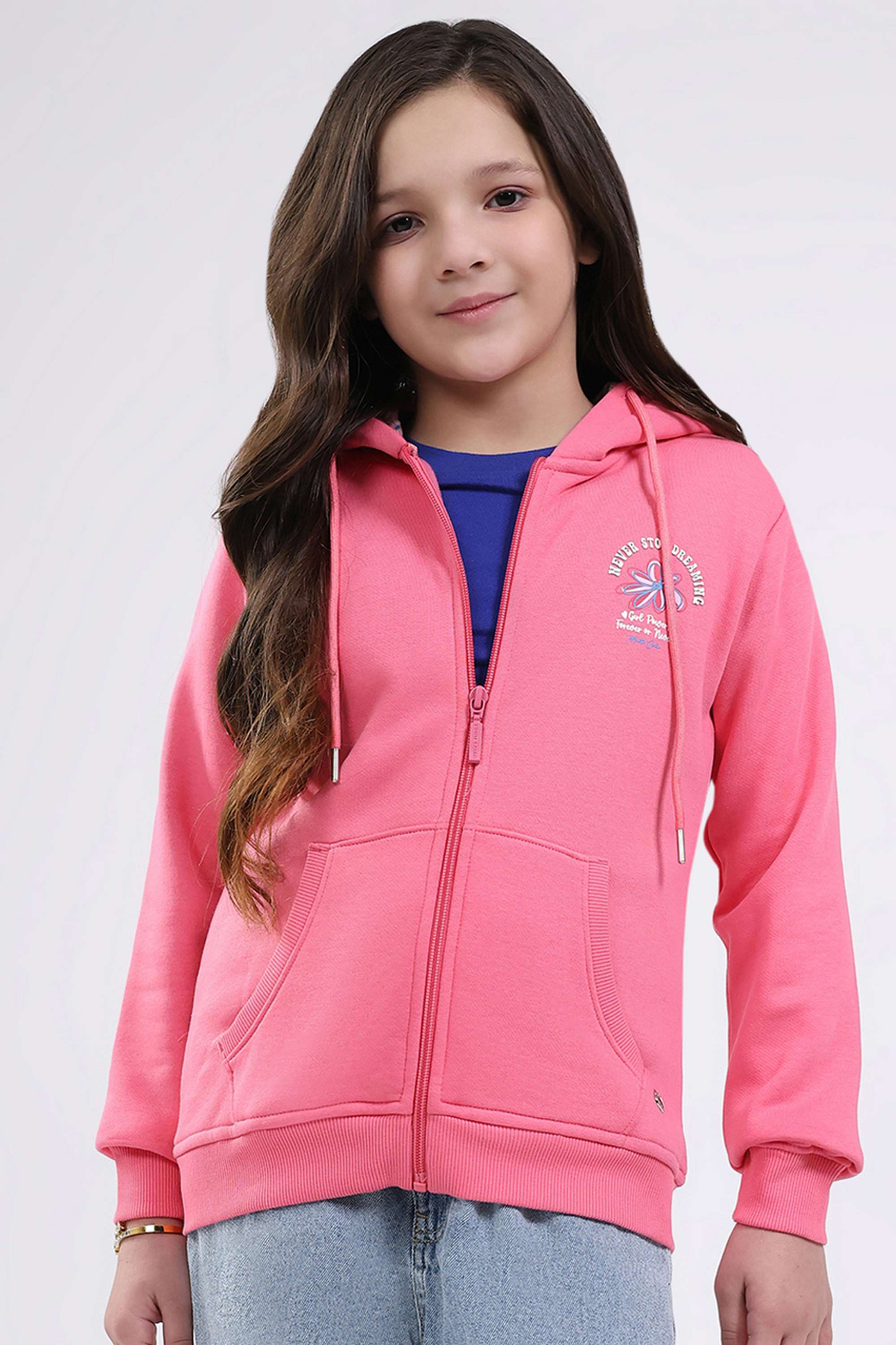 Printed-Cotton-Blend-Hooded-Girls-Sweatshirt