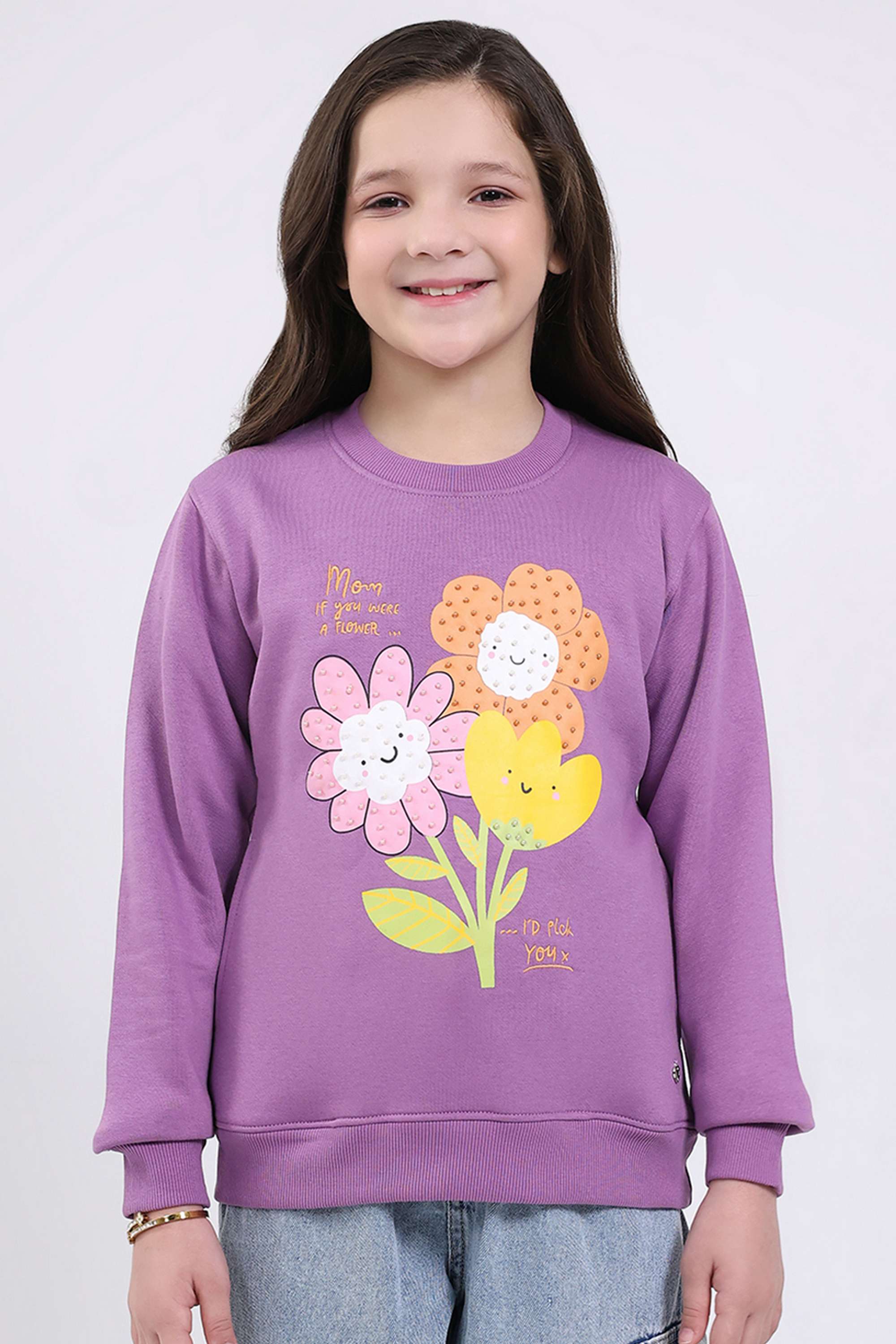 Printed-Cotton-Blend-Round-Neck-Girls-Sweatshirt