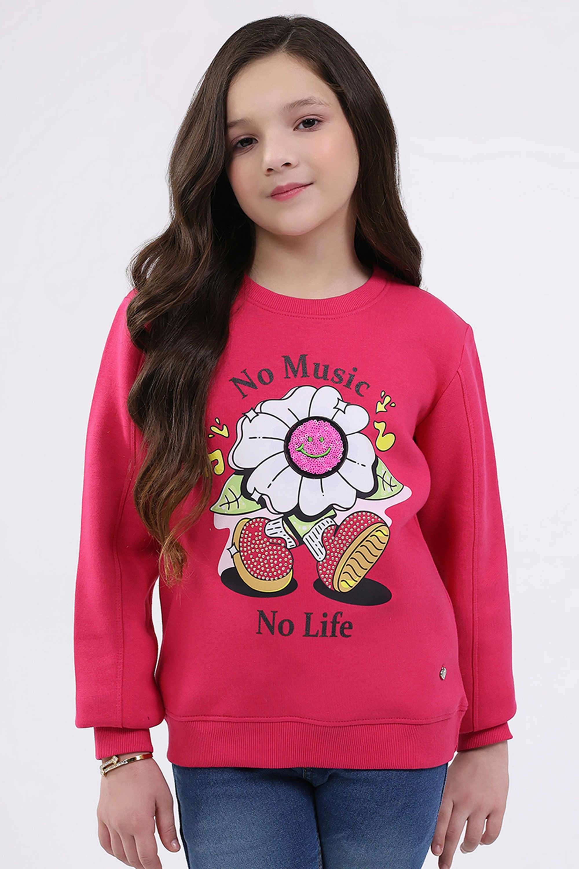 Printed-Cotton-Blend-Round-Neck-Girls-Sweatshirt