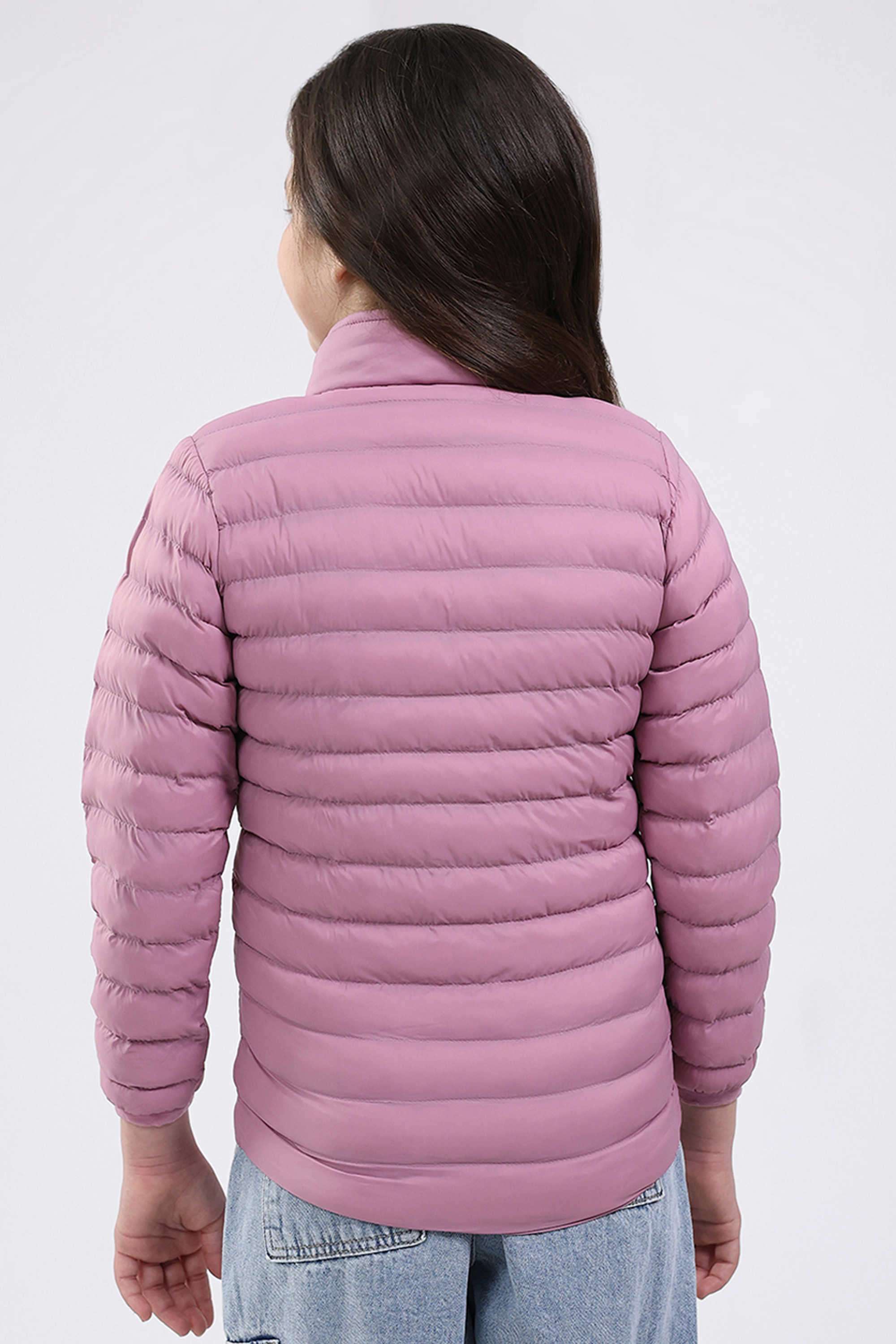 Solid-Blended-Fabric-Collared-Girls-Jacket