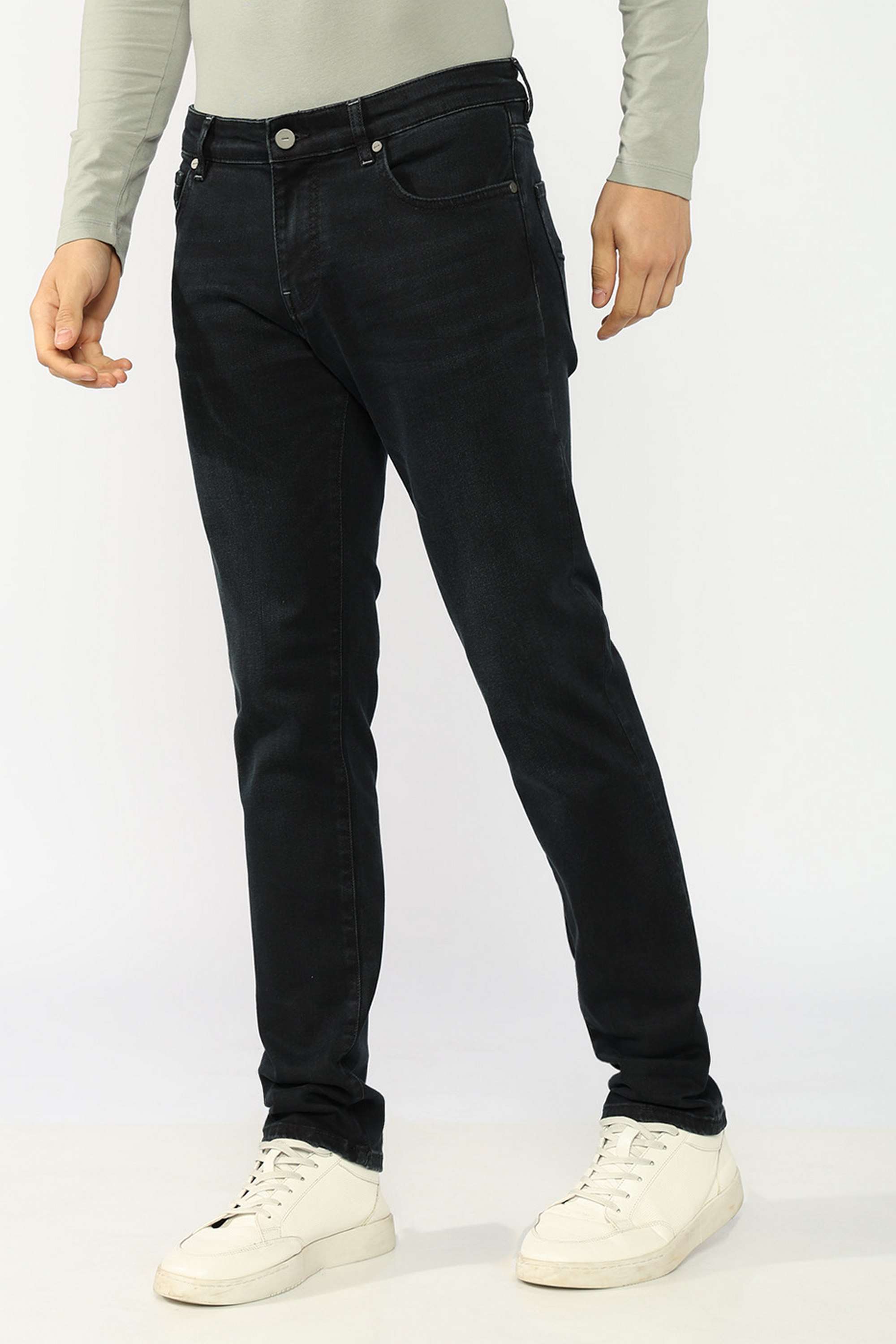 Solid-Cotton-Blend-Slim-Fit-Men-s-Jeans