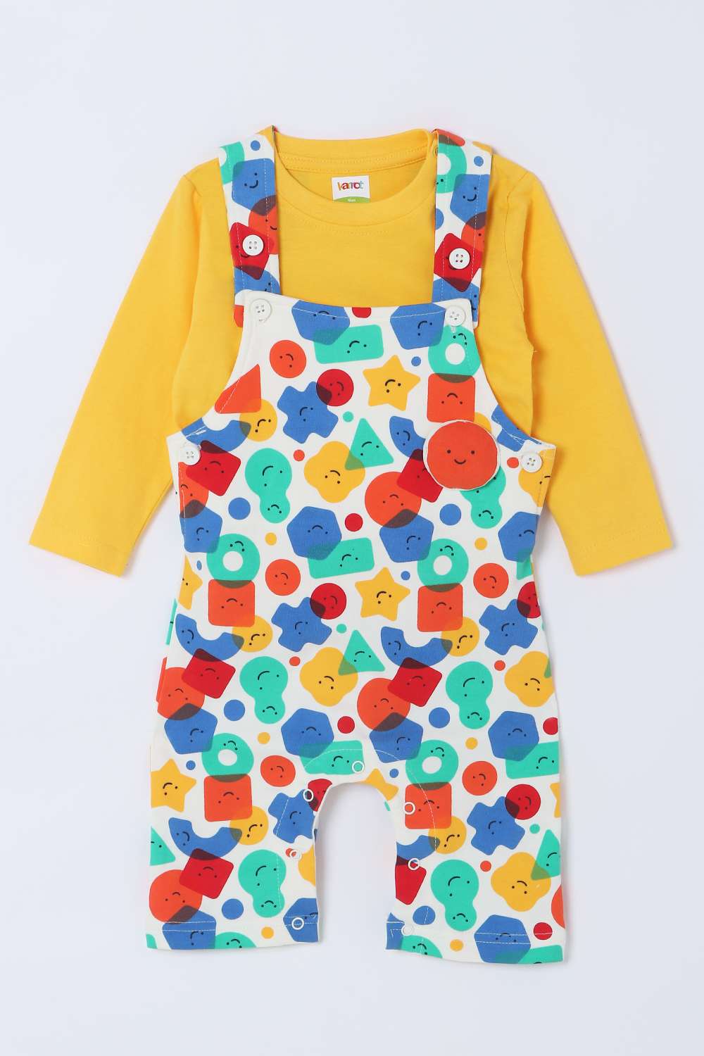 Printed-Cotton-Infant-Boys-Dungaree-Set