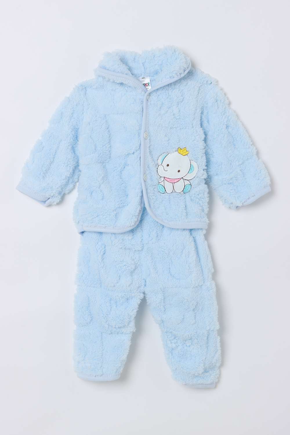 Printed-Faux-Fur-Hooded-Infant-Girls-Winter-Wear-Co-Ord-Set
