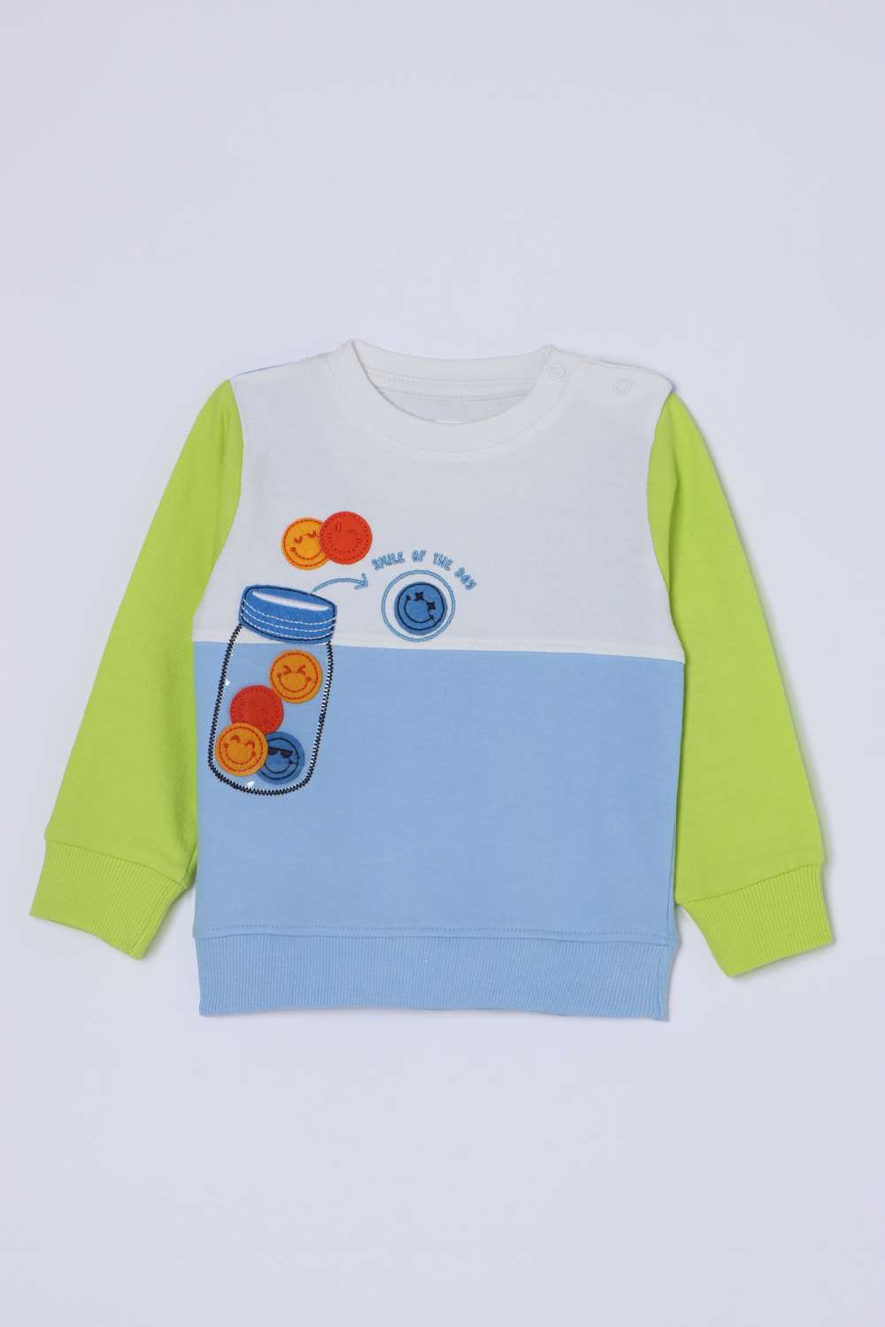 Color-Block-Cotton-Round-Neck-Infant-Boys-Sweatshirt