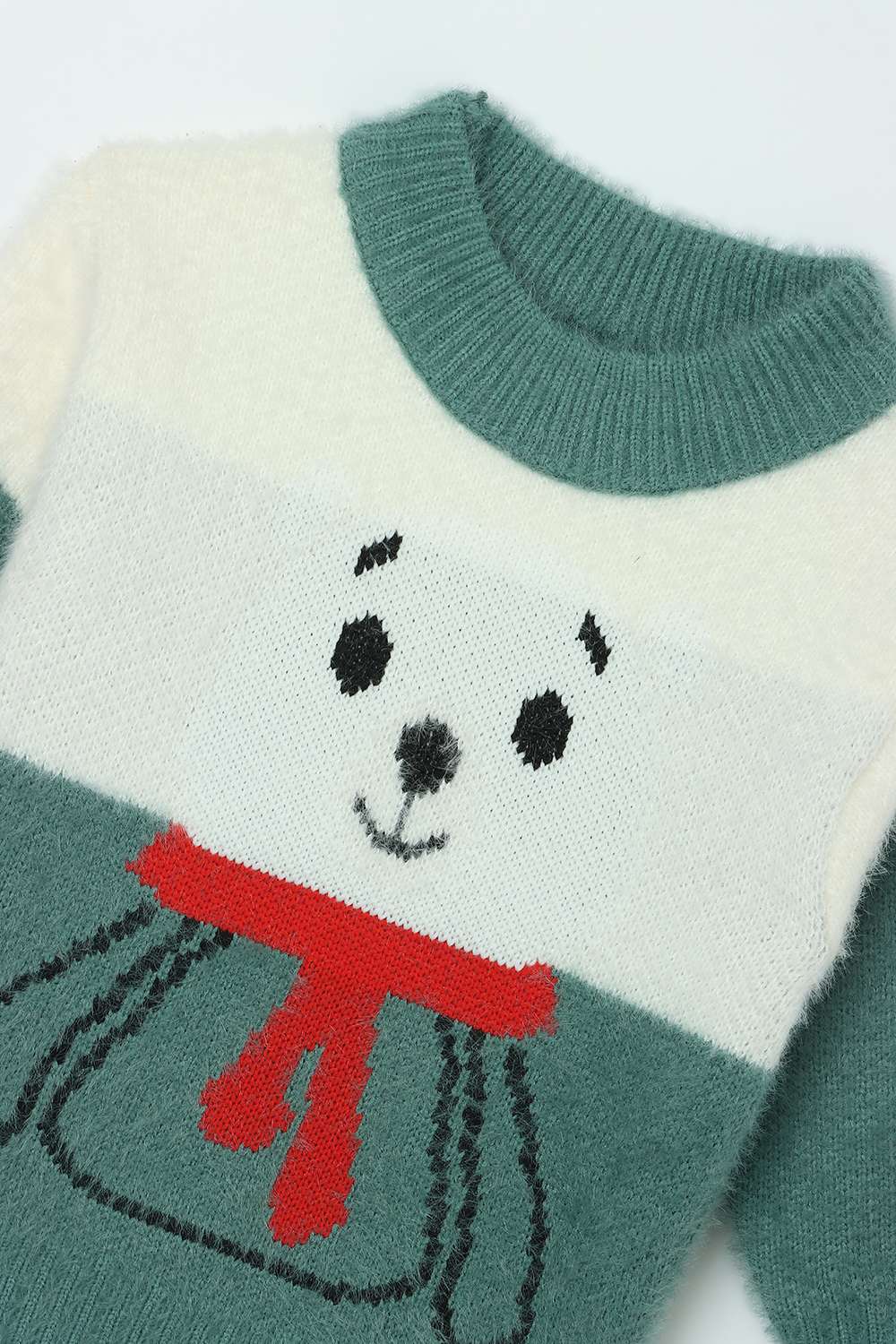 Printed-Polyester-High-Neck-Infant-Boys-Sweater