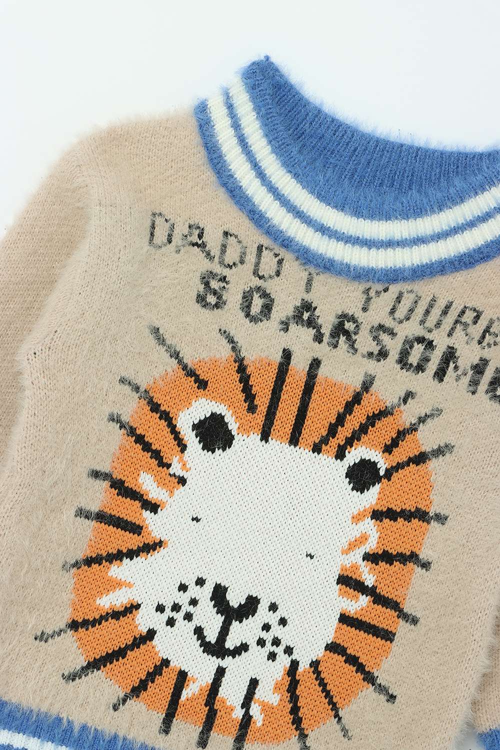 Printed-Polyester-High-Neck-Infant-Boys-Sweater