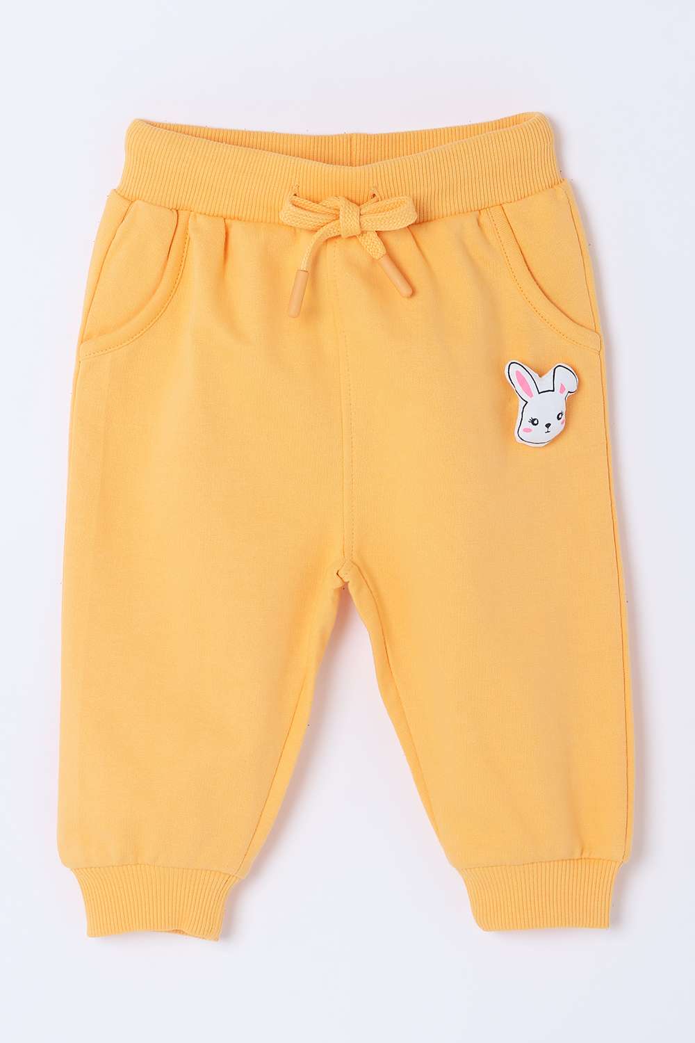 Solid-Cotton-Regular-Fit-Infant-Girls-Track-Pants