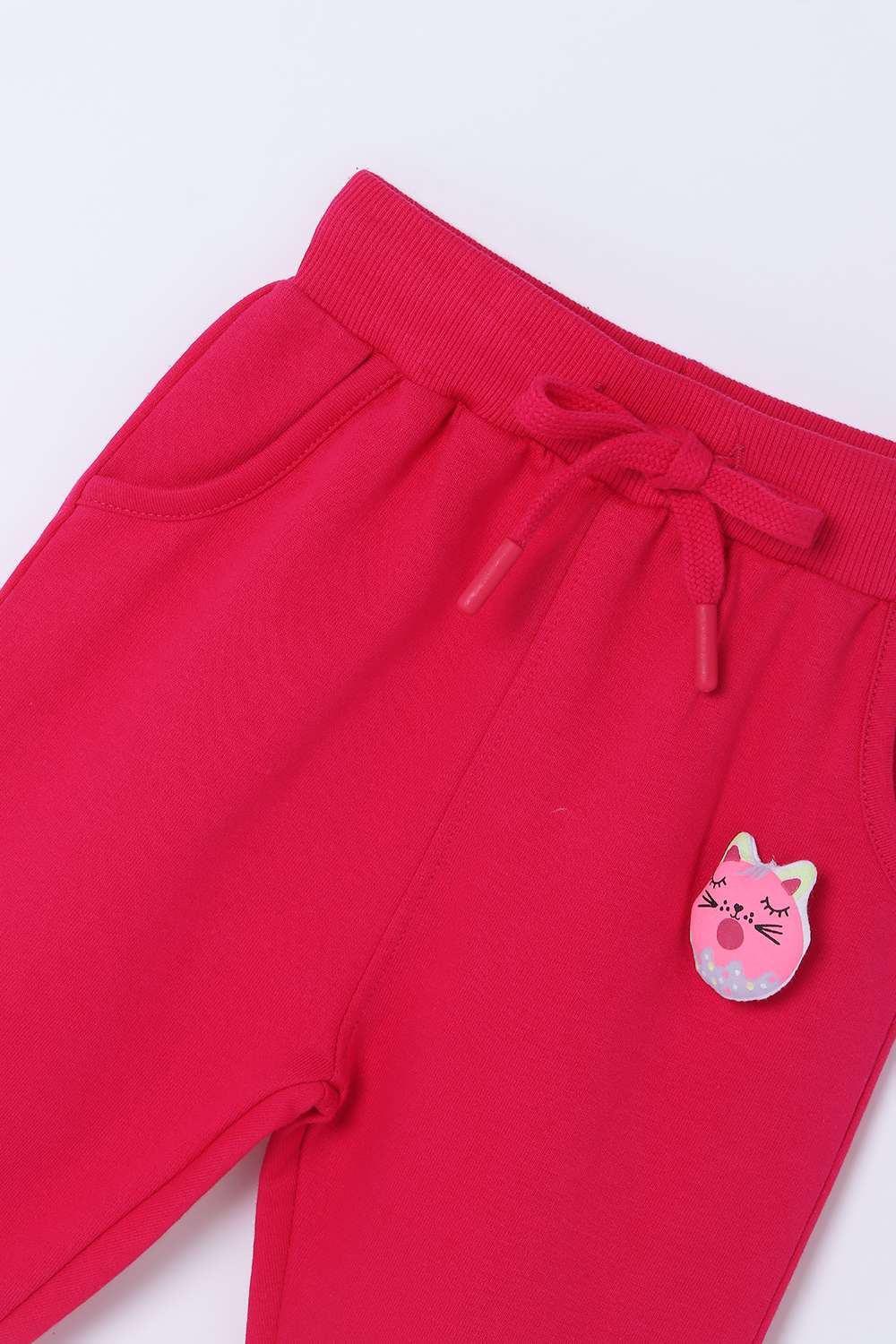 Solid-Cotton-Regular-Fit-Infant-Girls-Track-Pants