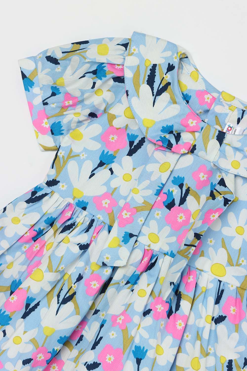 All-Over-Print-Cotton-Square-Neck-Infant-Girls-Casual-Wear-Dress