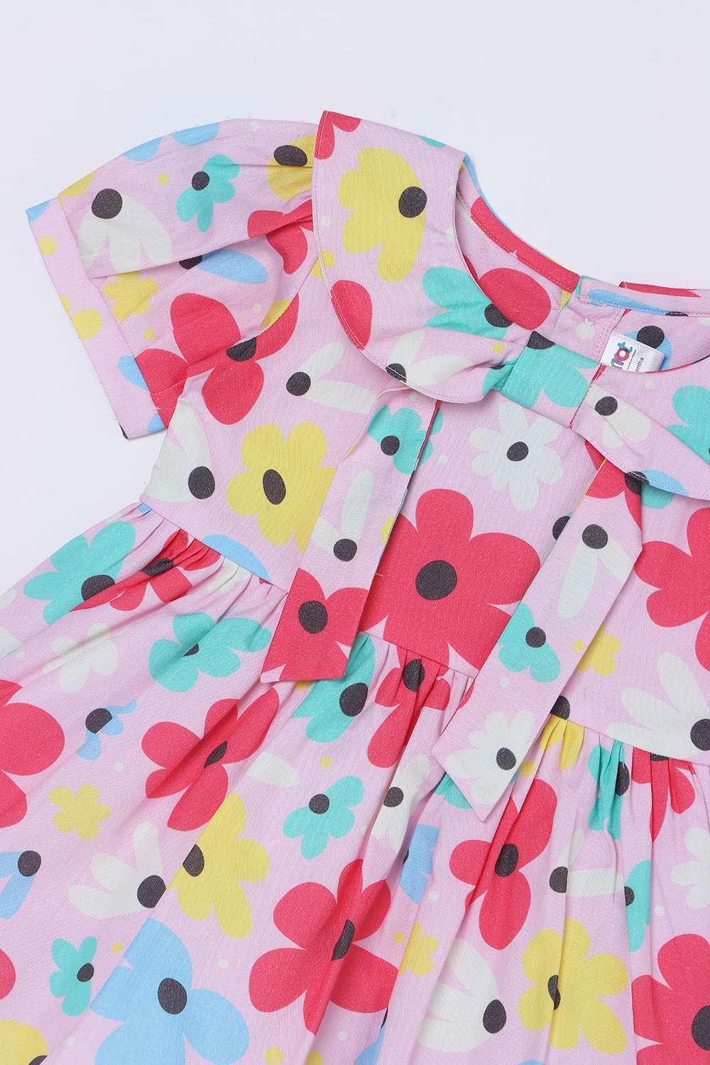 All-Over-Print-Cotton-Round-Neck-Infant-Girls-Casual-Wear-Dress