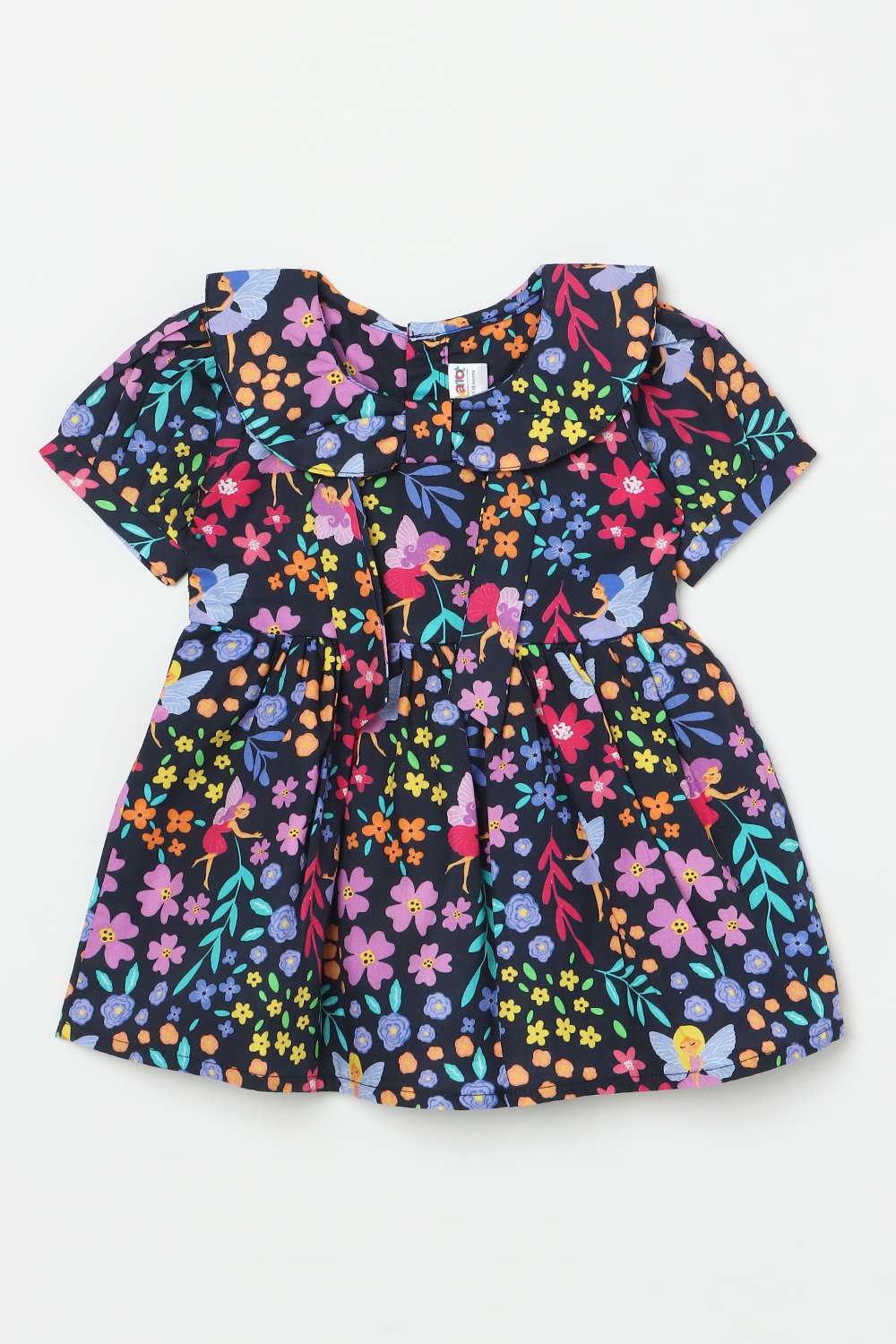All-Over-Print-Cotton-Round-Neck-Infant-Girls-Casual-Wear-Dress