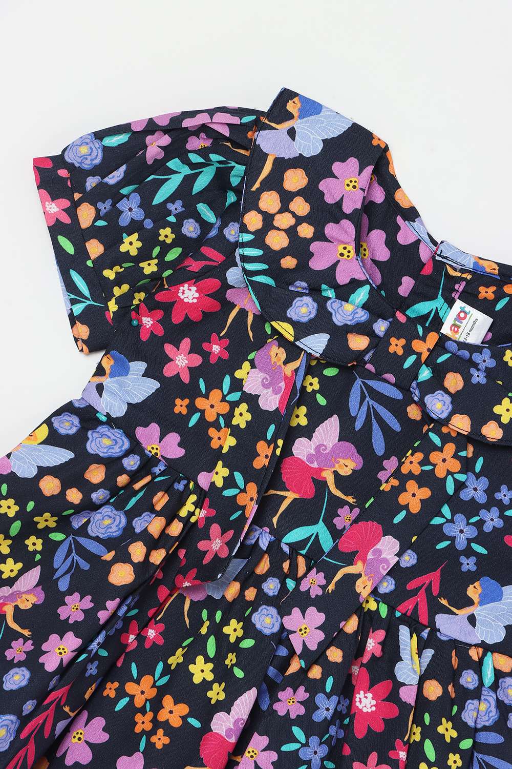 All-Over-Print-Cotton-Round-Neck-Infant-Girls-Casual-Wear-Dress