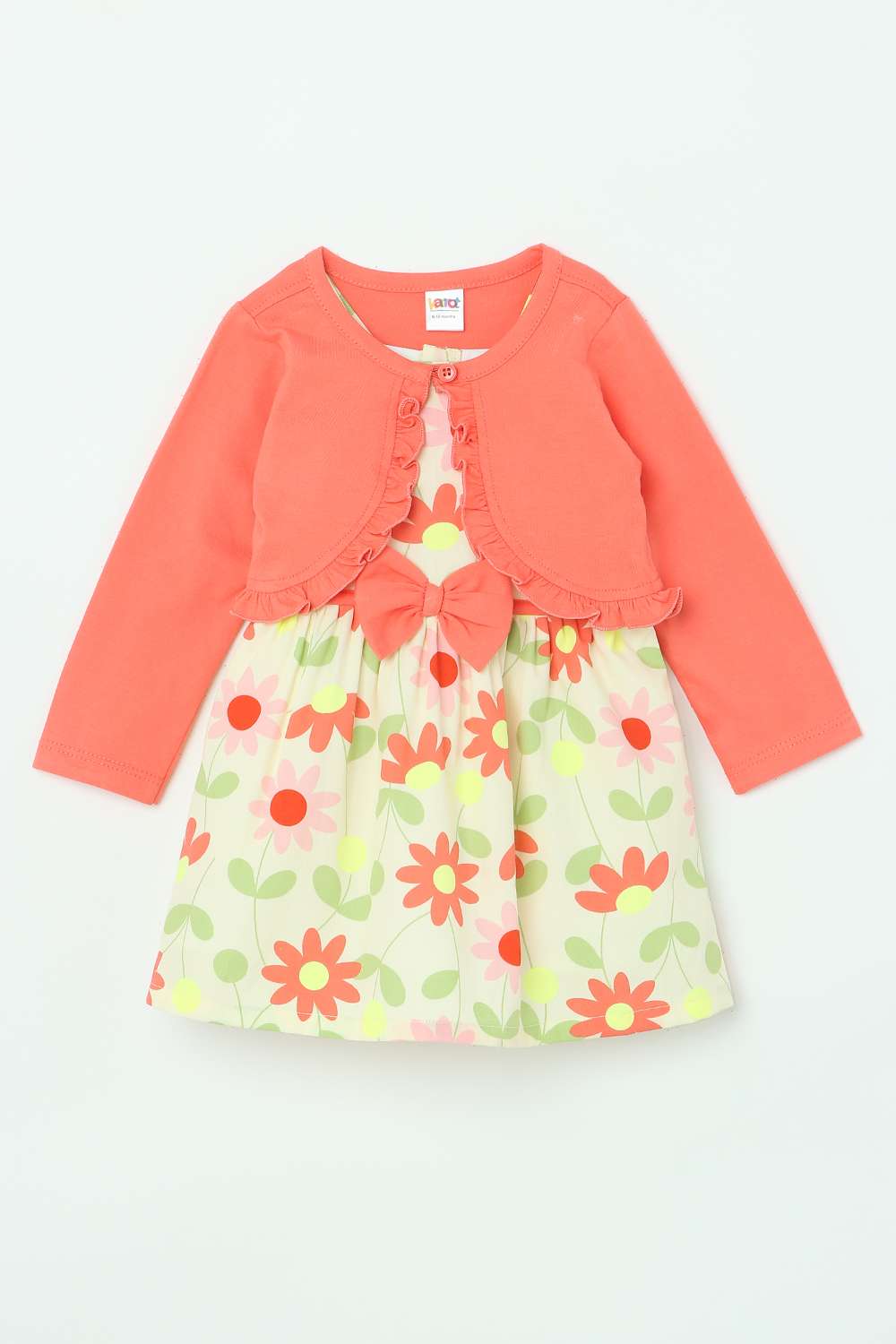 Printed-Poplin-Round-Neck-Infant-Girls-Casual-Wear-Dress
