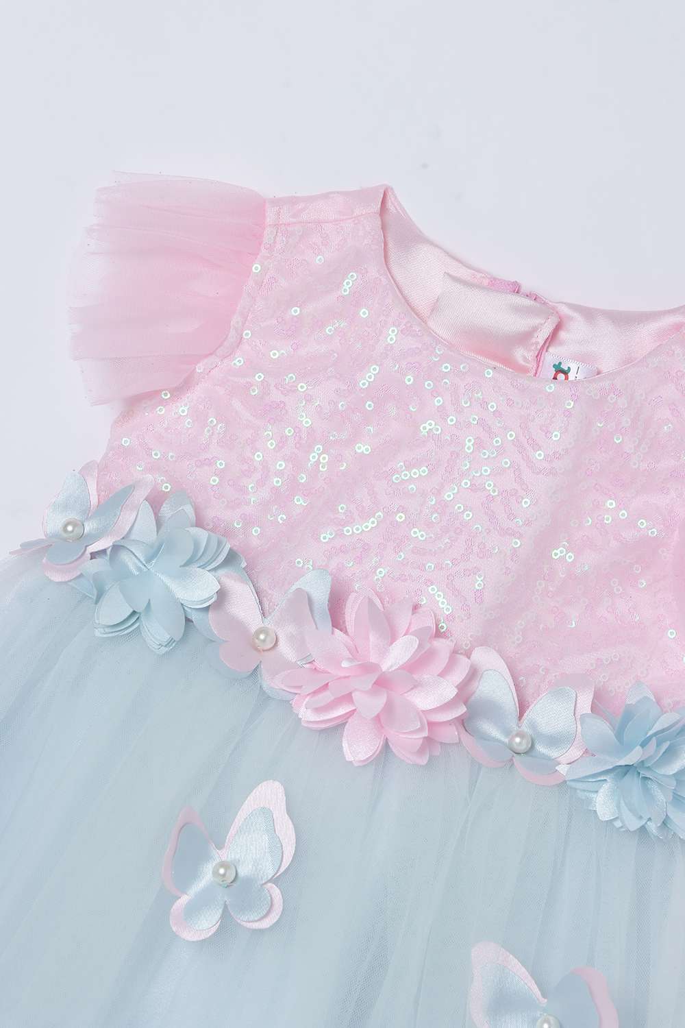 Embellished-Mesh-Round-Neck-Infant-Girls-Party-Wear-Dress