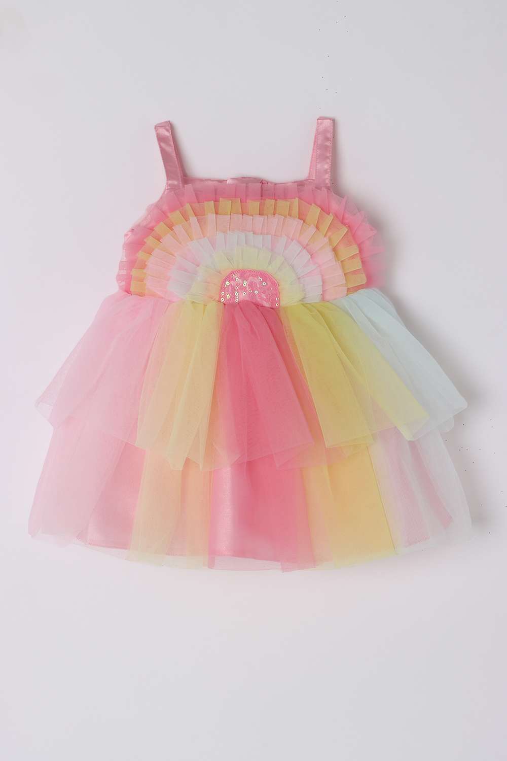Solid-Mesh-Infant-Girl-s-Dress