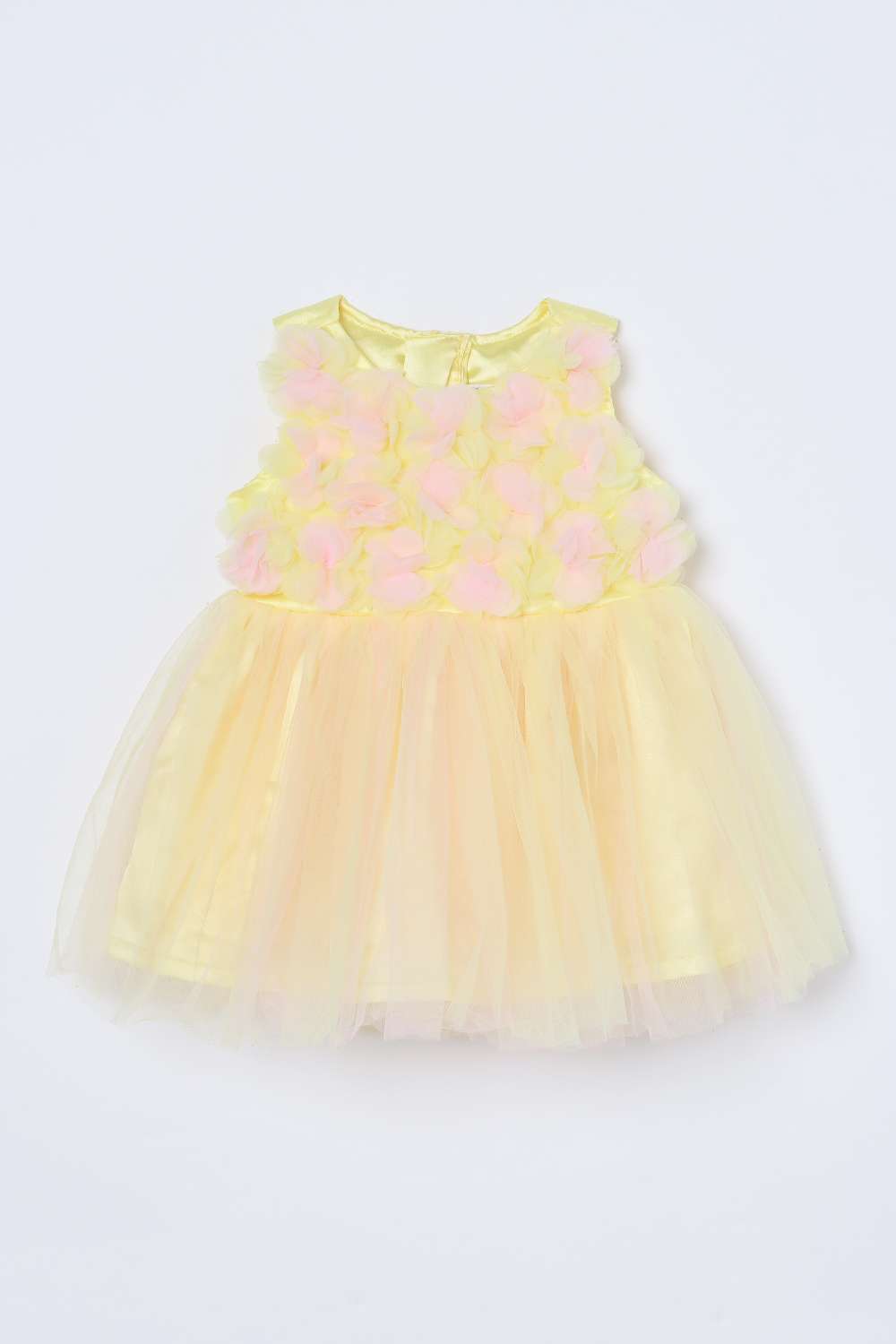 Embellished-Mesh-Round-Neck-Infant-Girls-Party-Wear-Dress