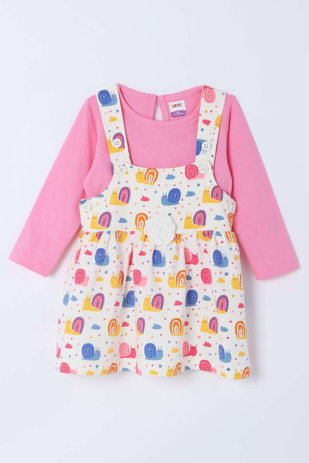 Printed-Cotton-Infant-Girls-Dungaree-Set