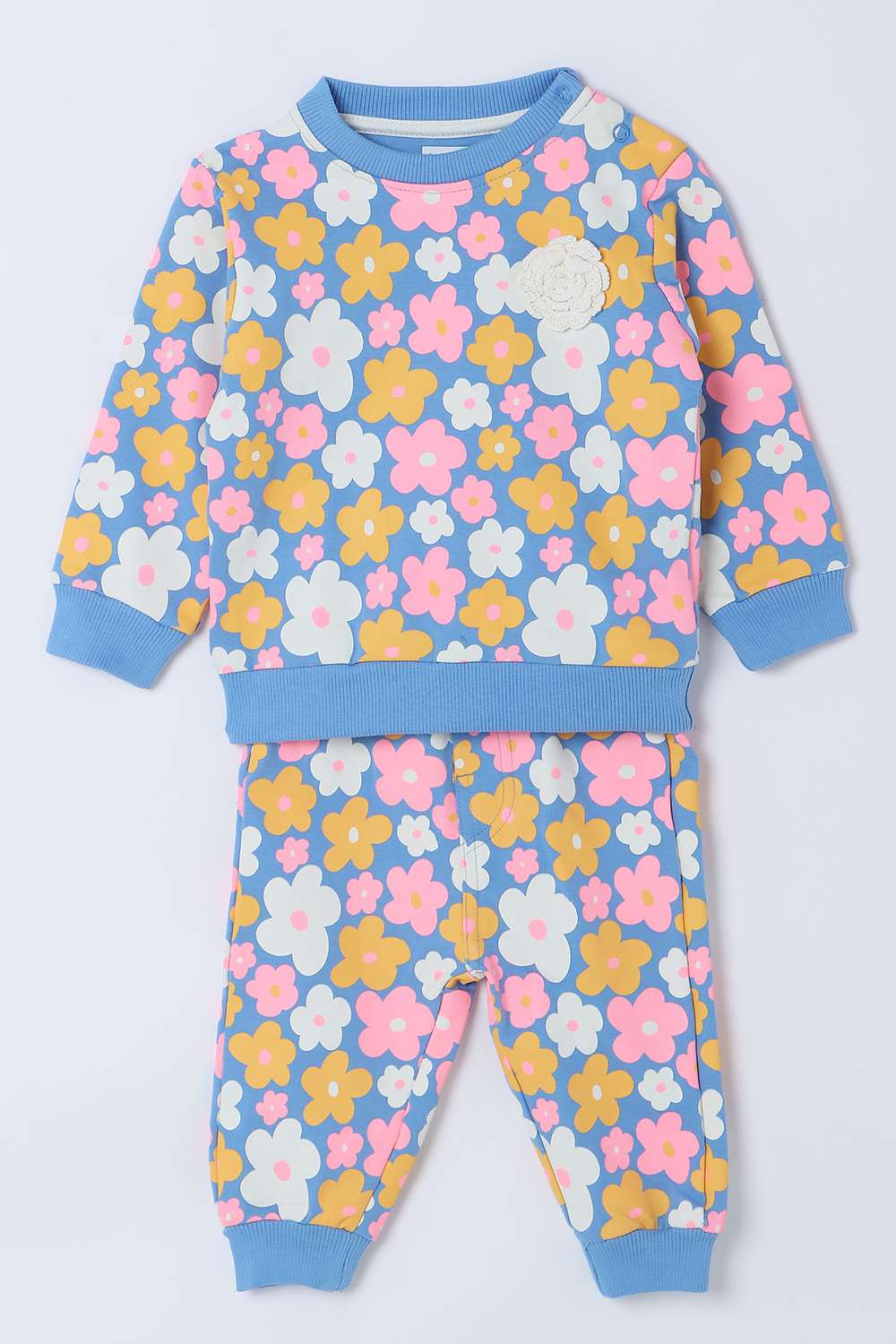 Printed-Cotton-Full-Length-Infant-Girls-Clothing-Set