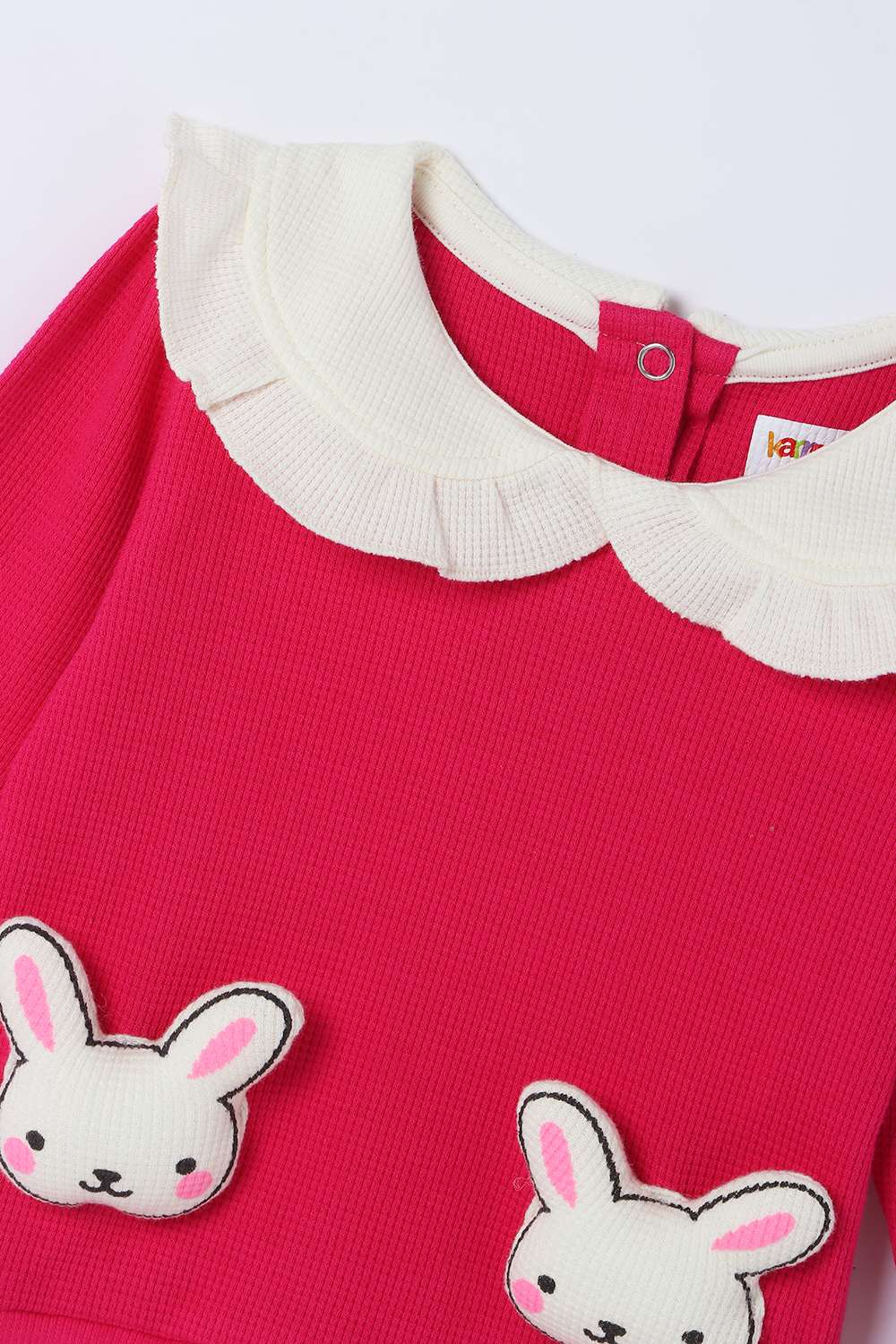 Textured-Cotton-Round-Neck-Infant-Girls-Sweatshirt