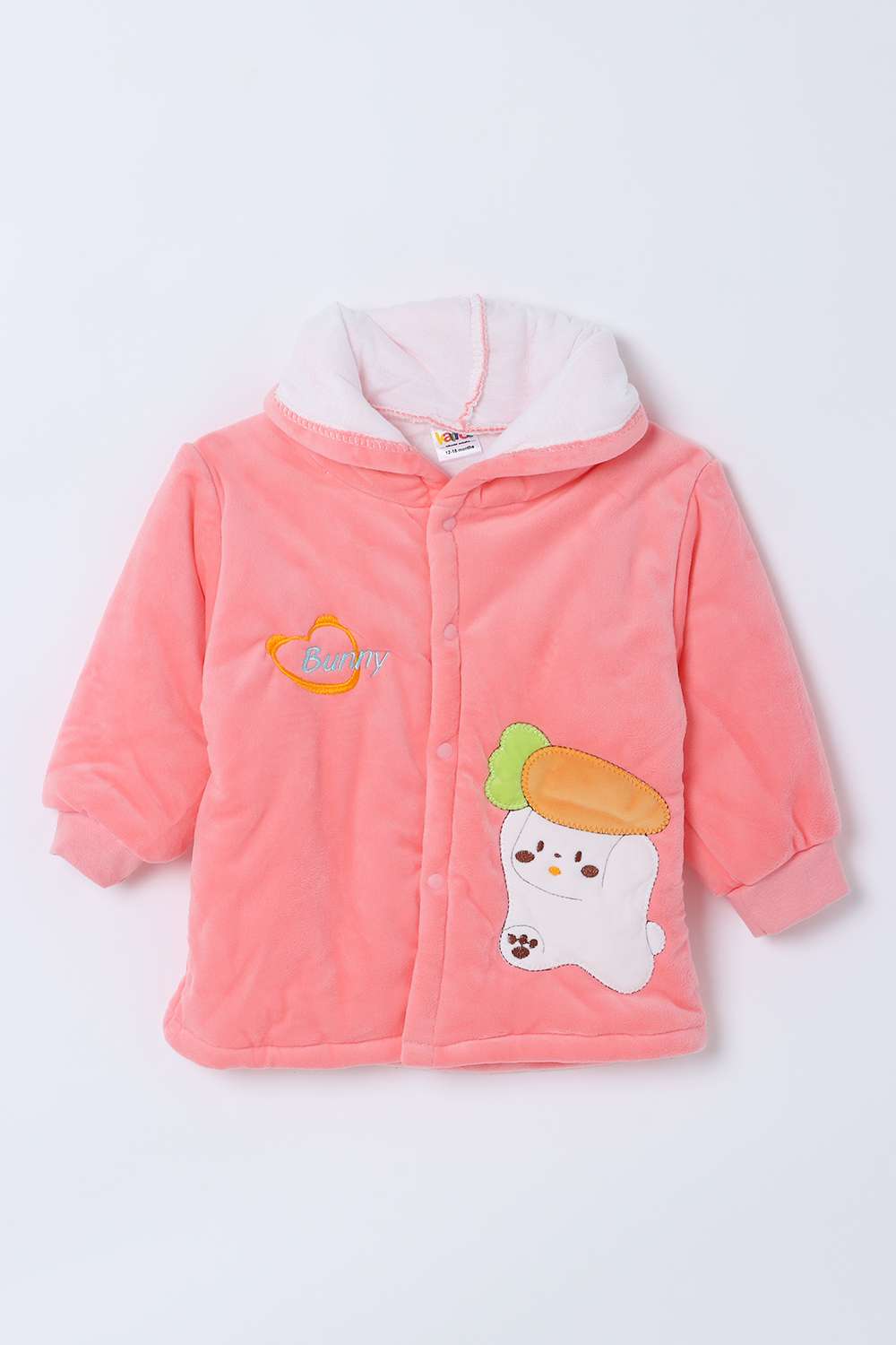 Solid-Polyester-Hooded-Infant-Girls-Sweatshirt