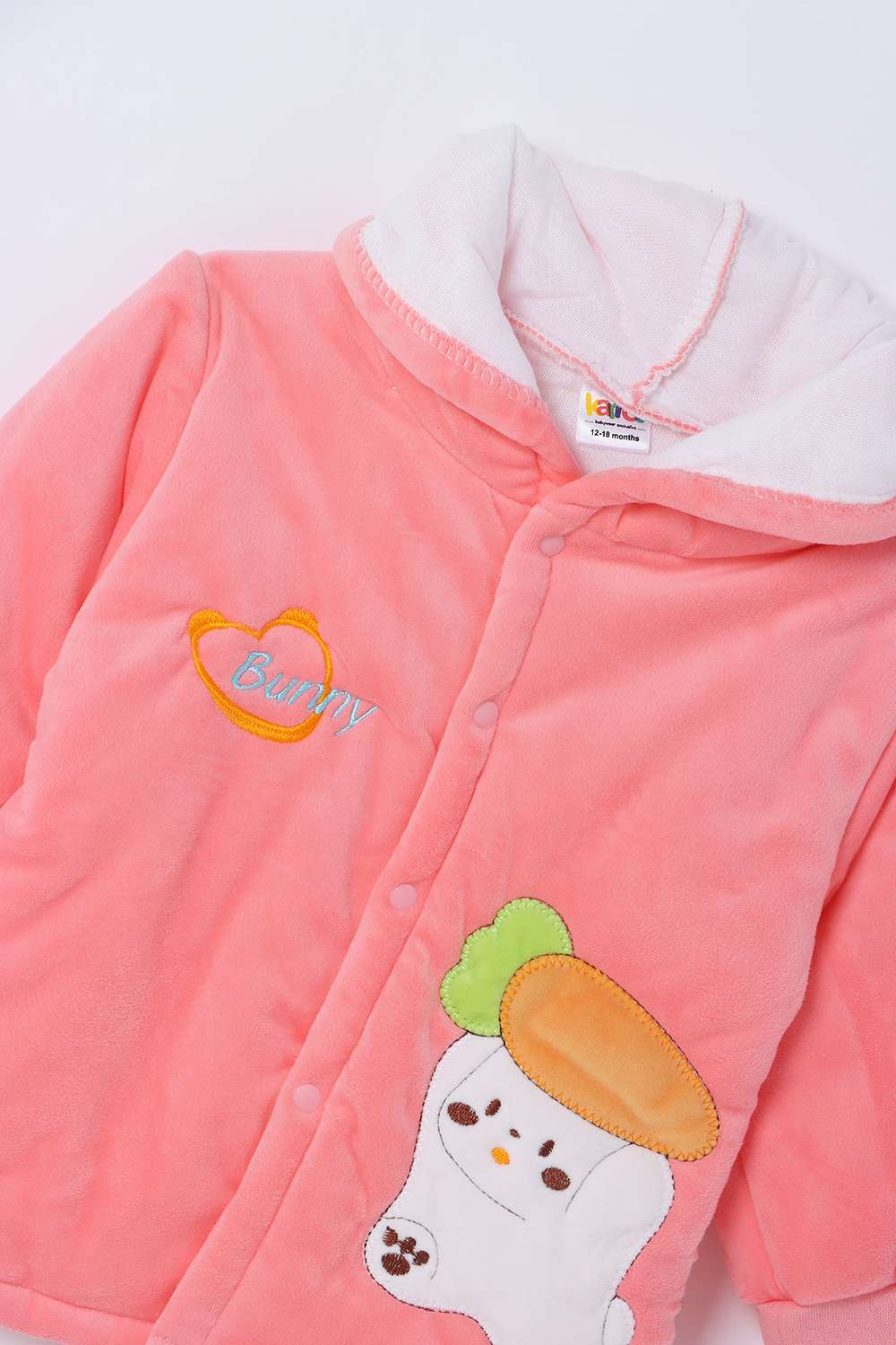 Solid-Polyester-Hooded-Infant-Girls-Sweatshirt