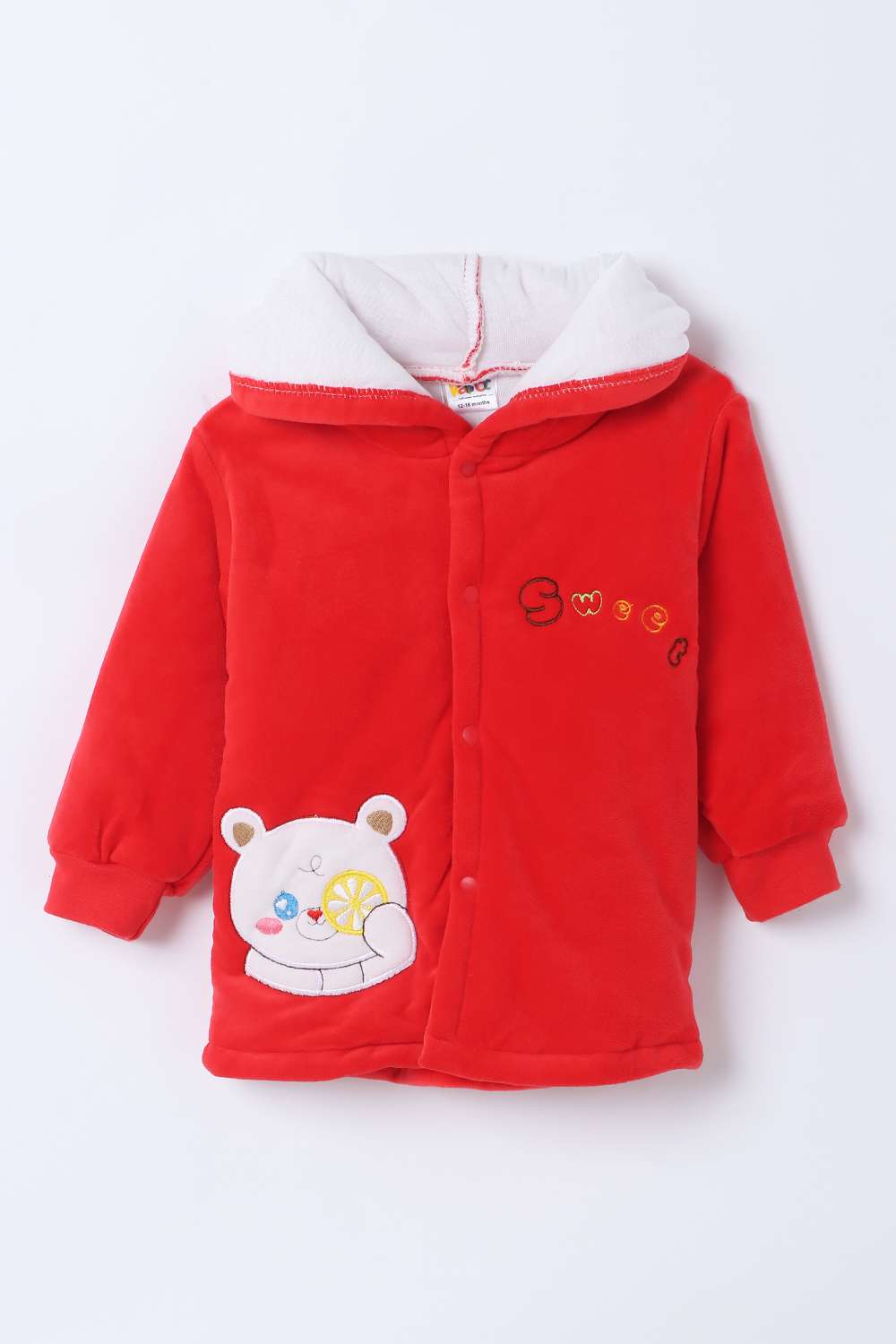 Solid-Polyester-Hooded-Infant-Girls-Sweatshirt