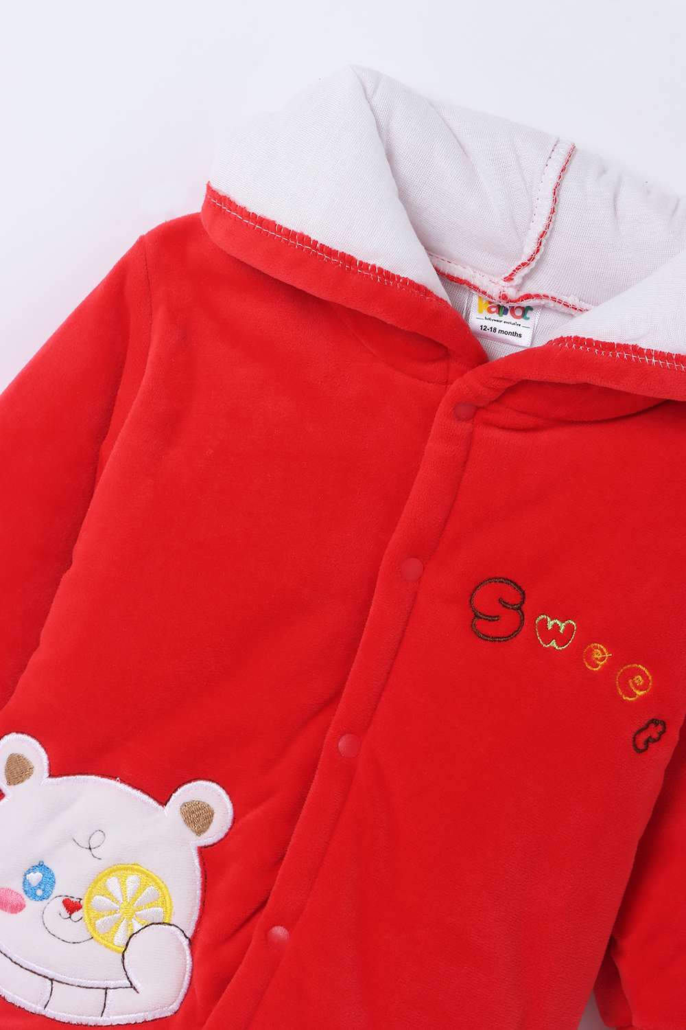 Solid-Polyester-Hooded-Infant-Girls-Sweatshirt