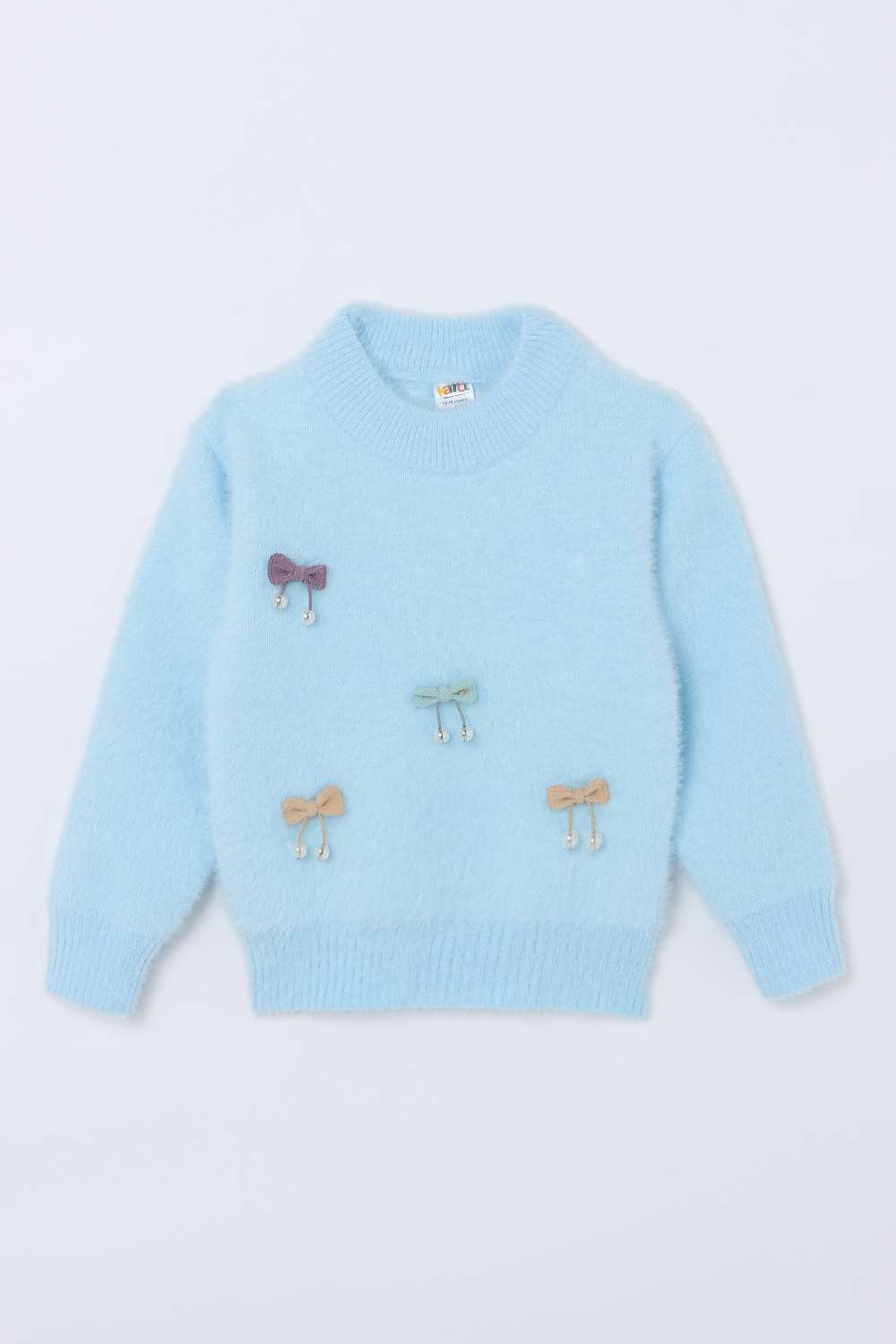 Solid-Blended-Fabric-High-Neck-Infant-Boys-Sweater