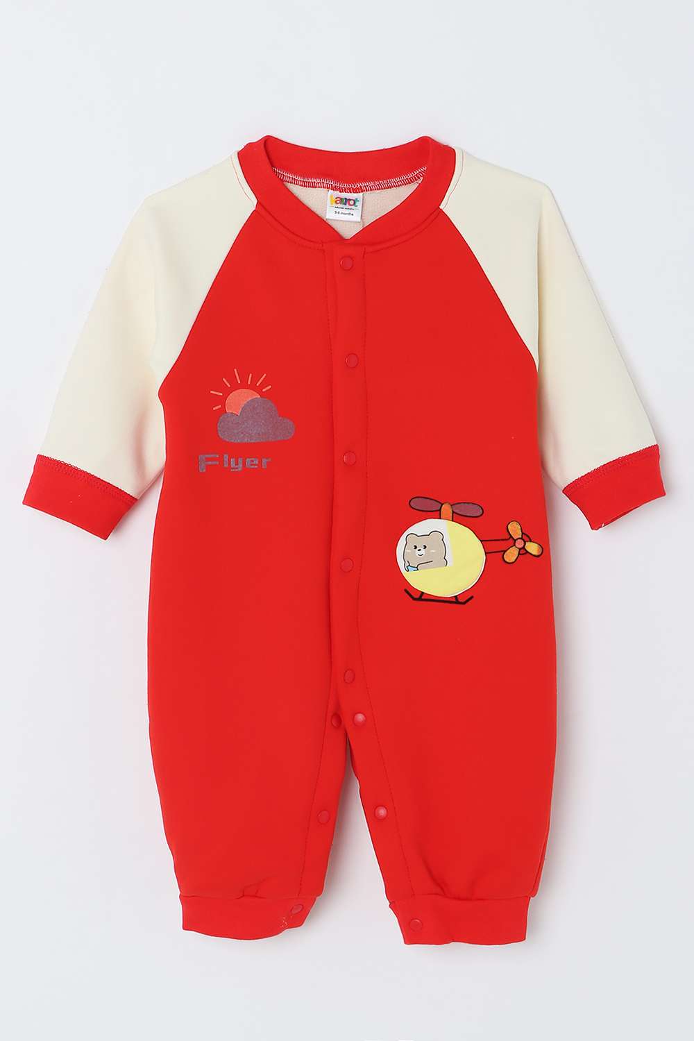 Character-Print-Blended-Fabric-Round-Neck-Infant-Boys-Nightsuit