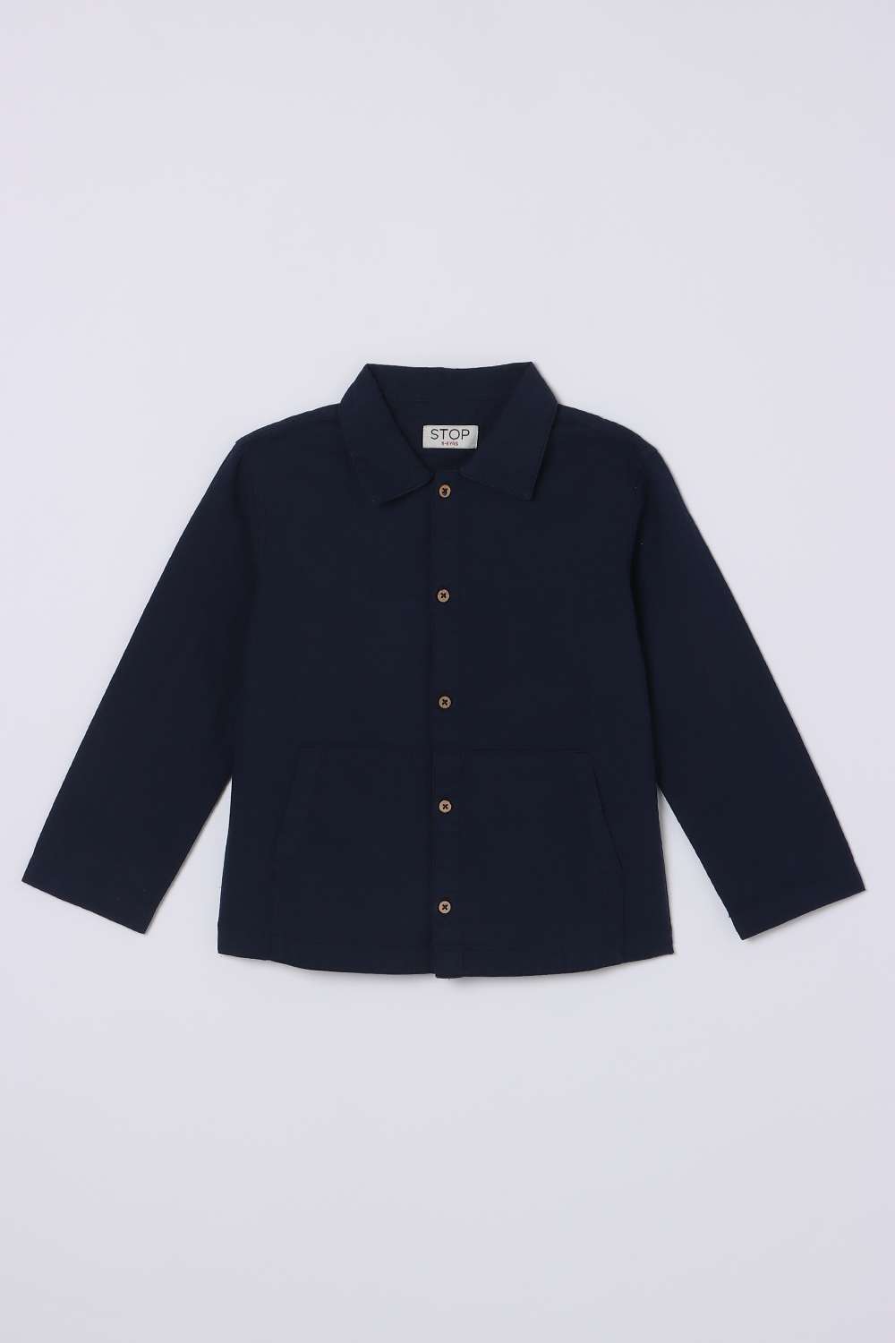 Solid-Cotton-Collared-Boys-Shirt